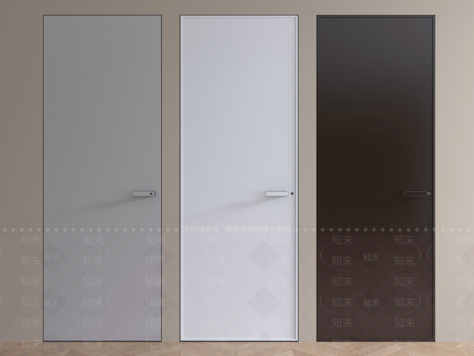 极简门组合3D模型下载【ID:1229335928】