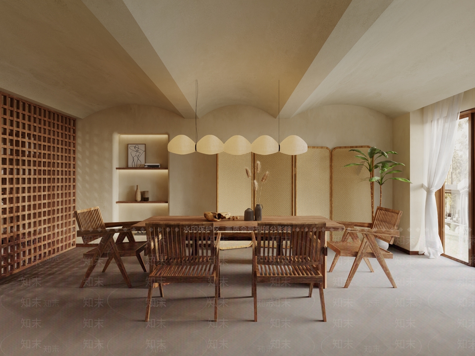 侘寂茶室3D模型下载【ID:1229340906】