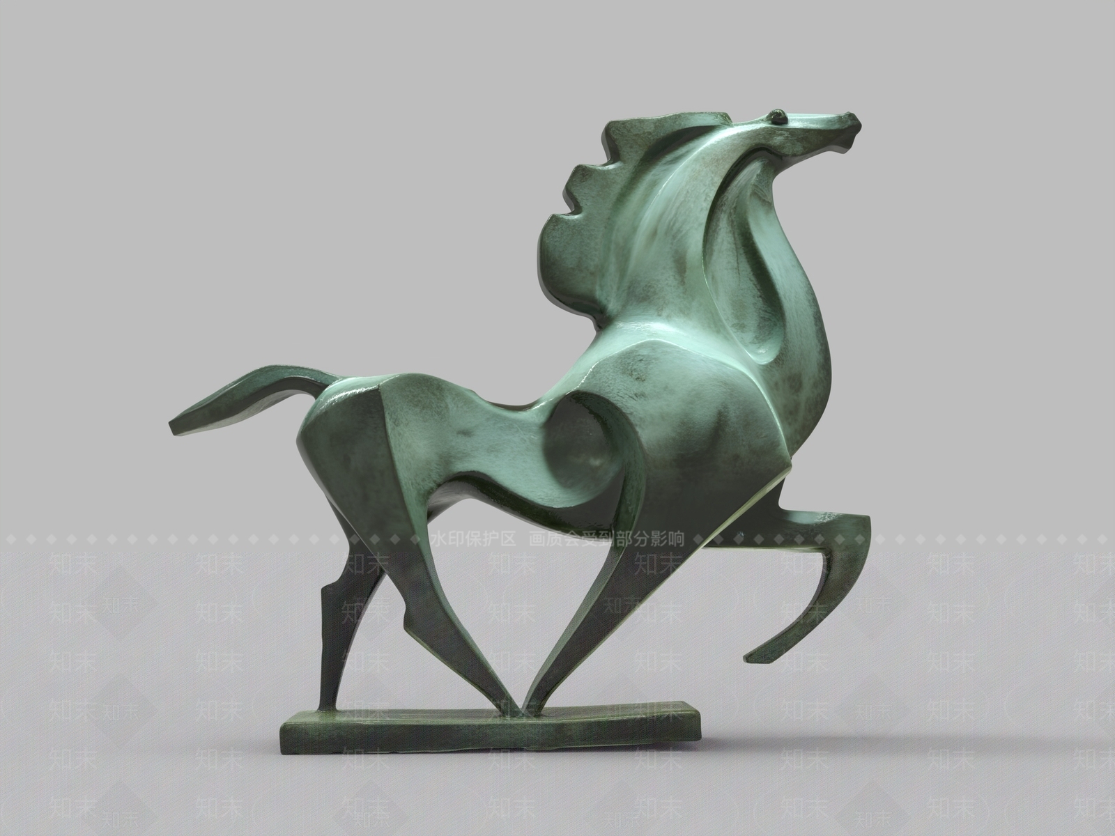 现代雕塑摆件3D模型下载【ID:1229341641】