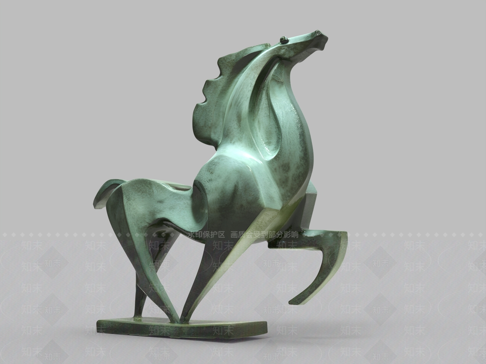 现代雕塑摆件3D模型下载【ID:1229341641】