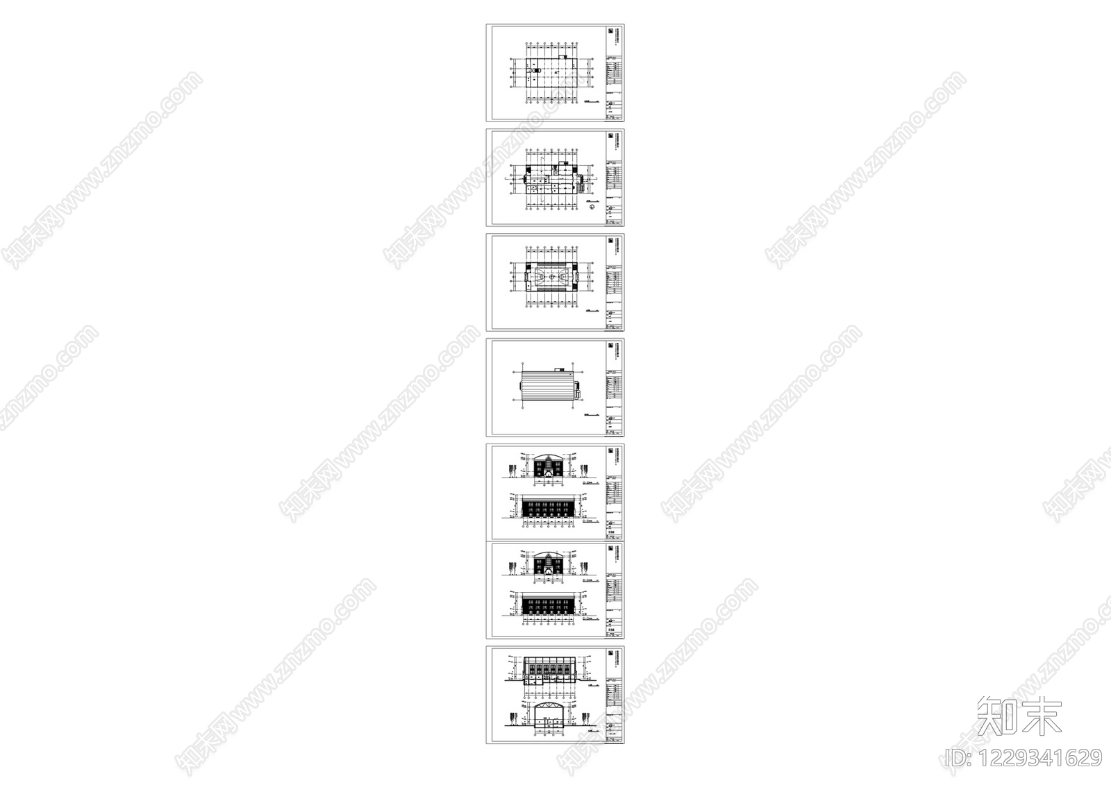 学校建筑cad施工图下载【ID:1229341629】