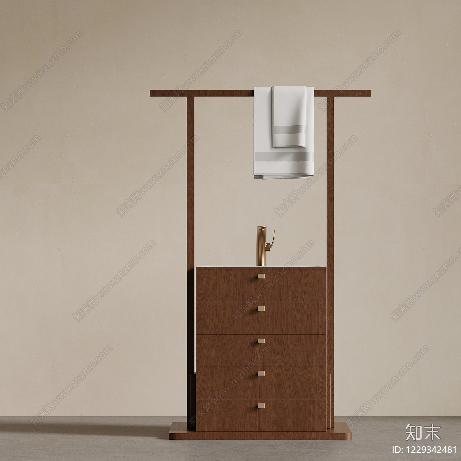 中古风洗手台SU模型下载【ID:1229342481】