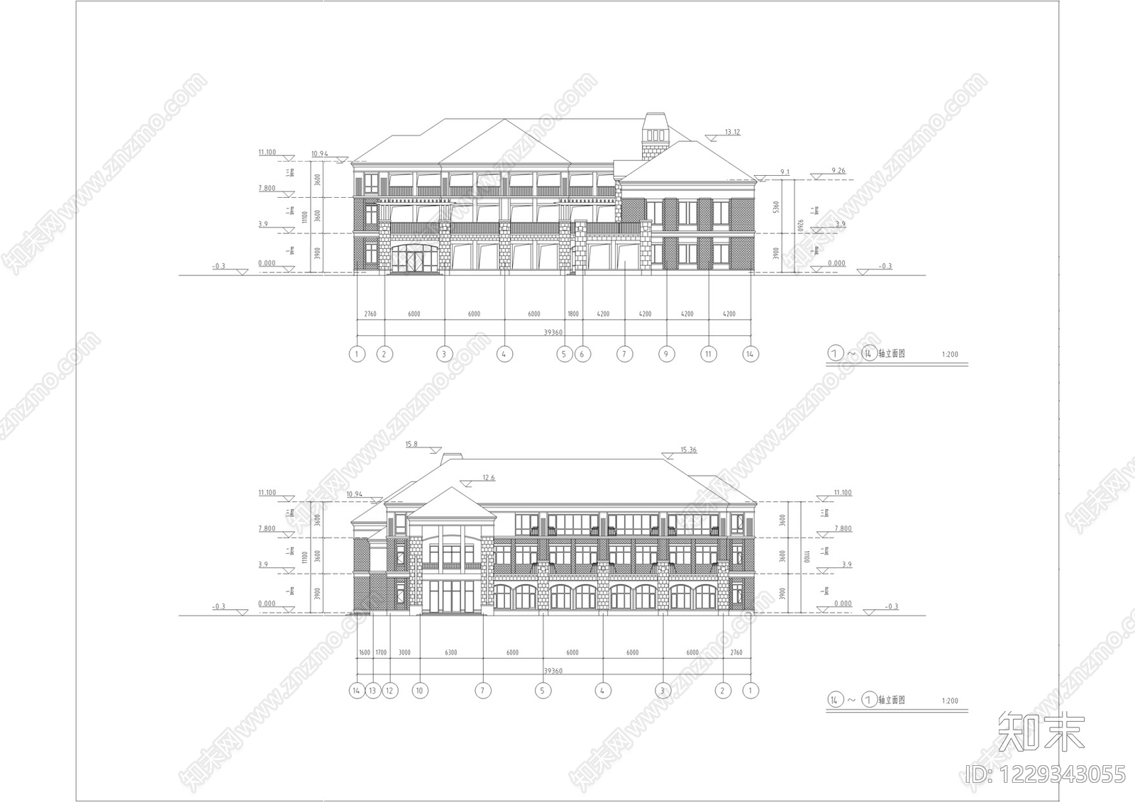 幼儿园建筑cad施工图下载【ID:1229343055】