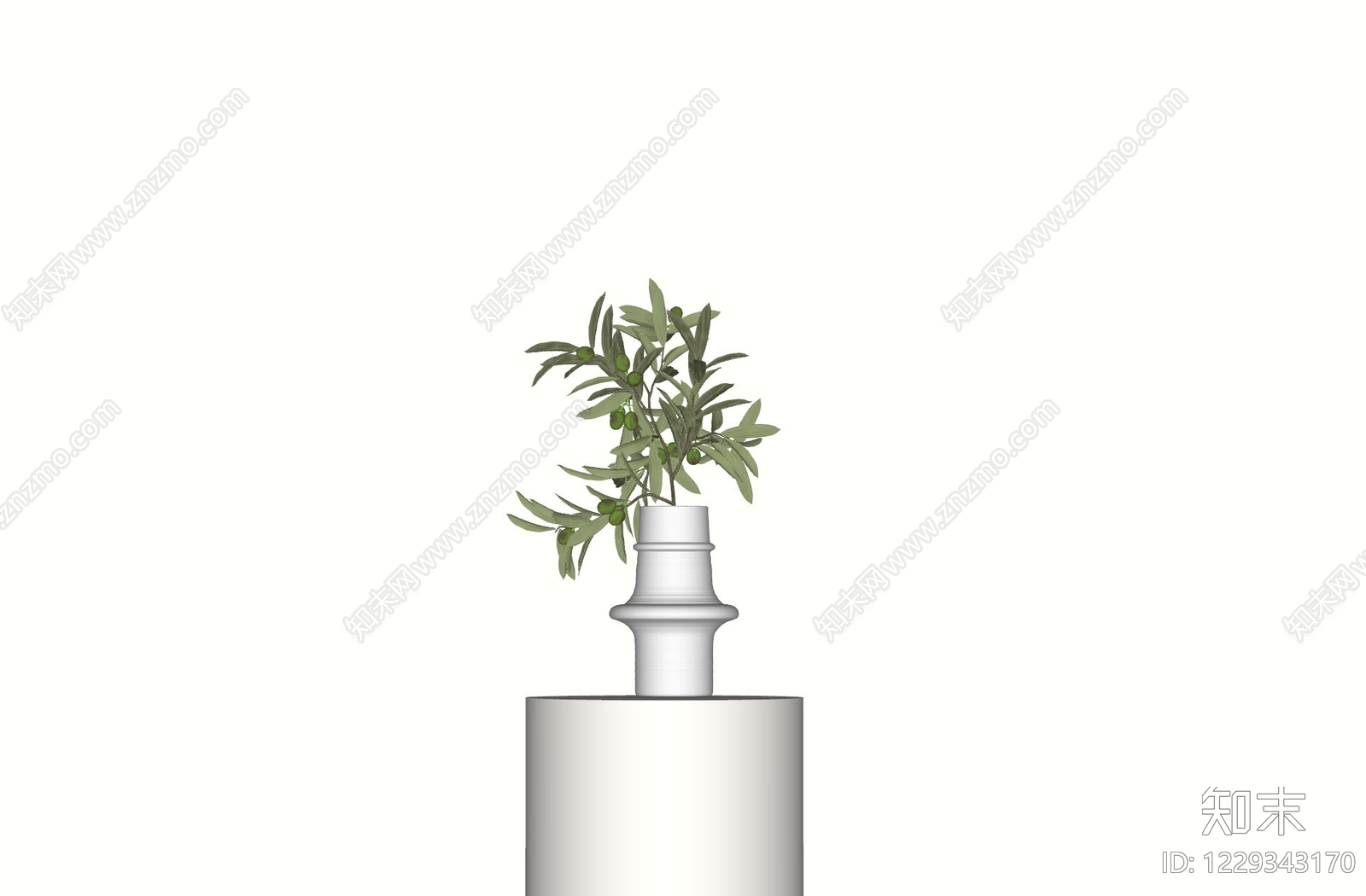 极简花艺SU模型下载【ID:1229343170】