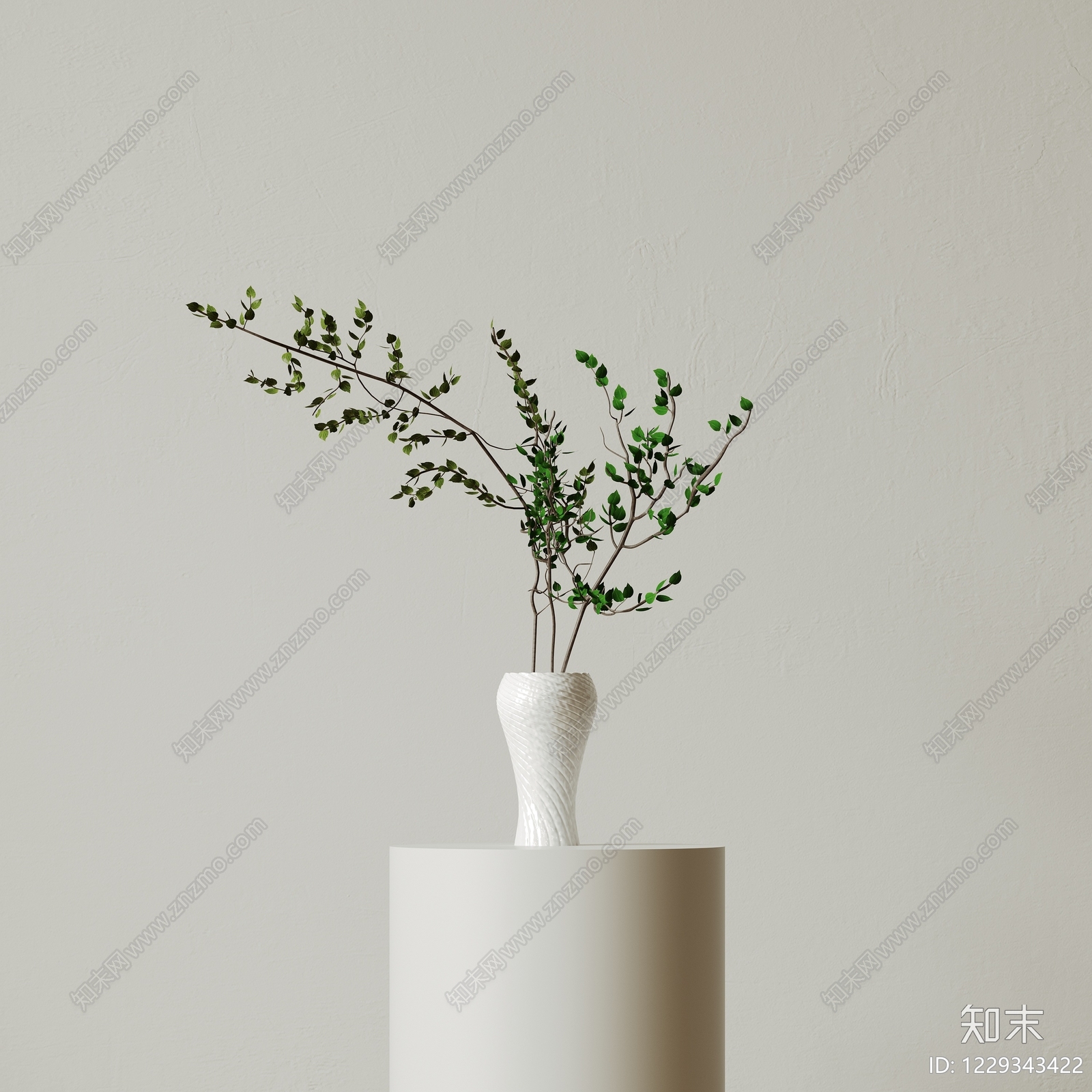 极简花艺SU模型下载【ID:1229343422】