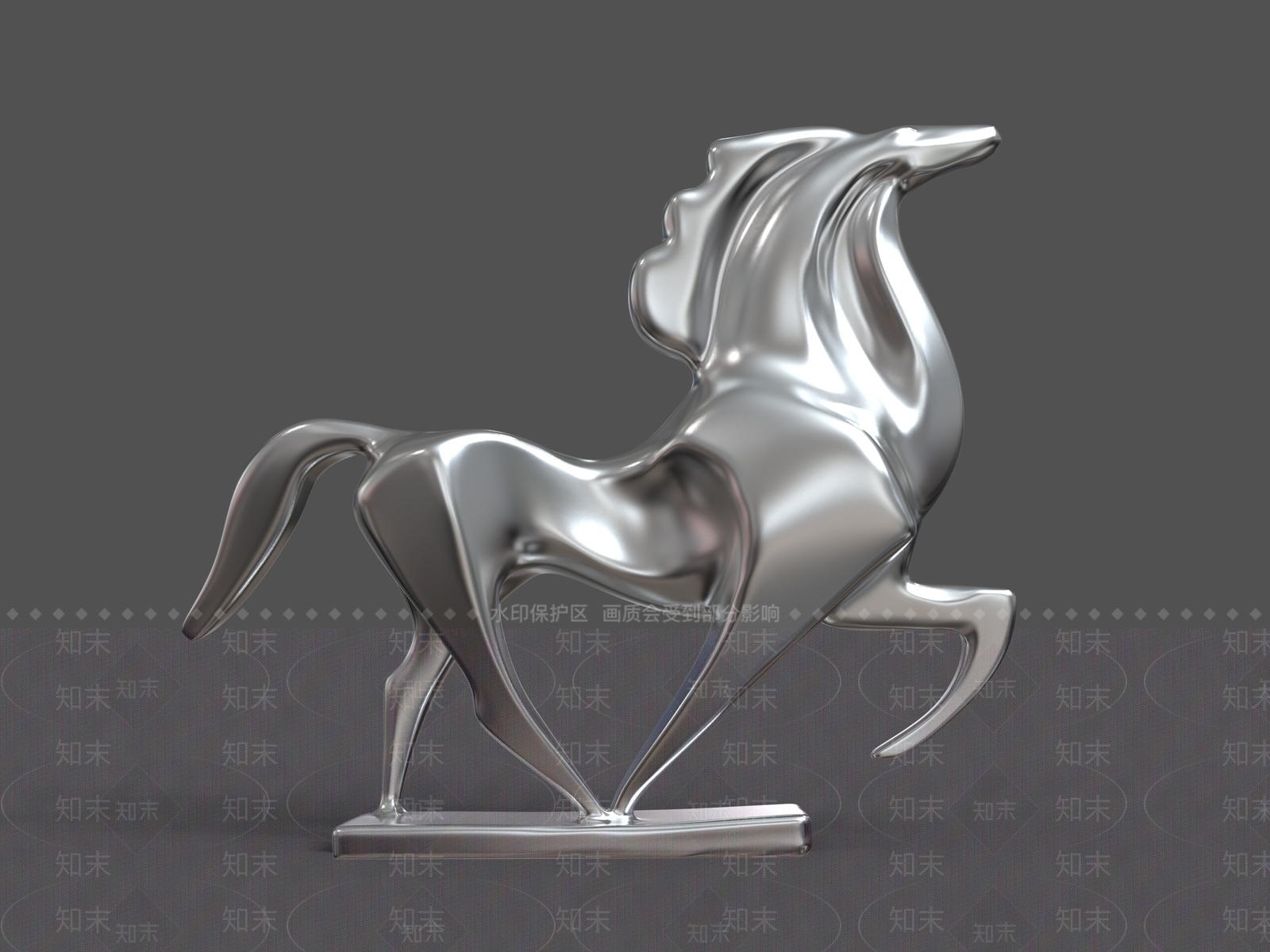 极简雕塑摆件3D模型下载【ID:1229343887】