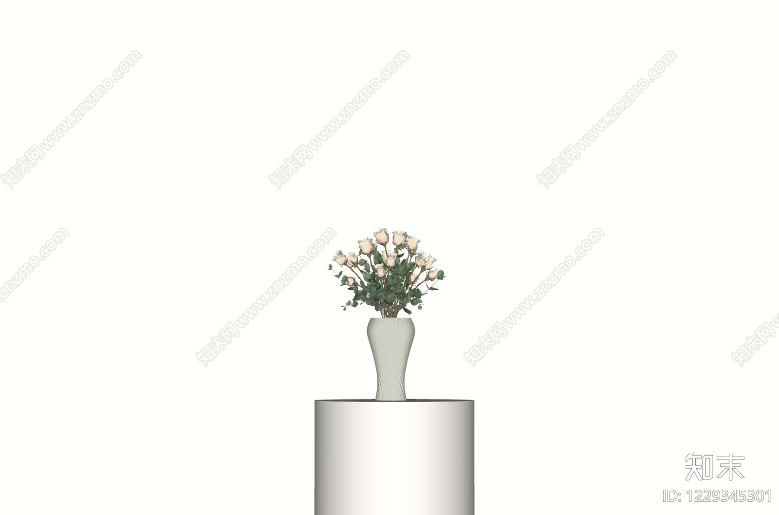 极简花艺SU模型下载【ID:1229345301】