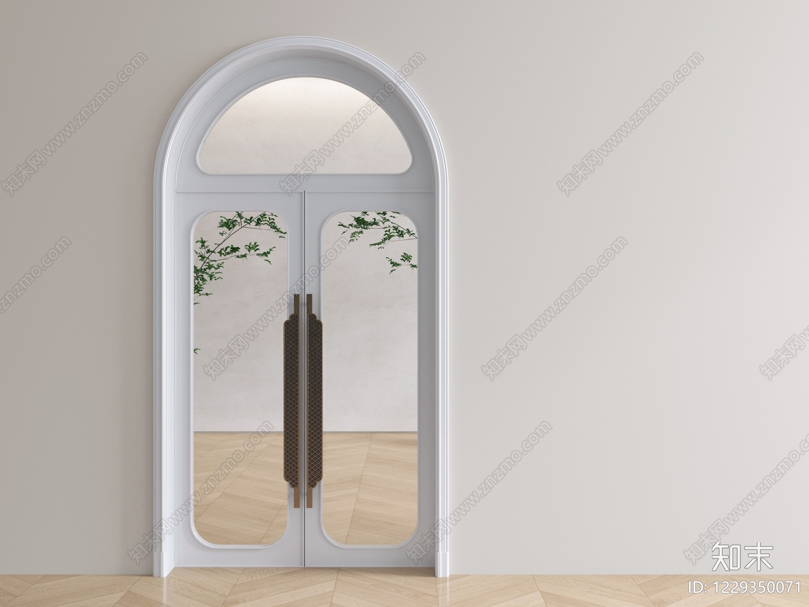 新中式双开门3D模型下载【ID:1229350071】