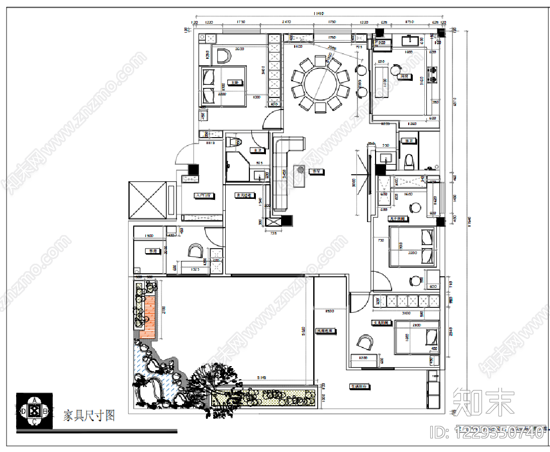 大平层cad施工图下载【ID:1229350740】