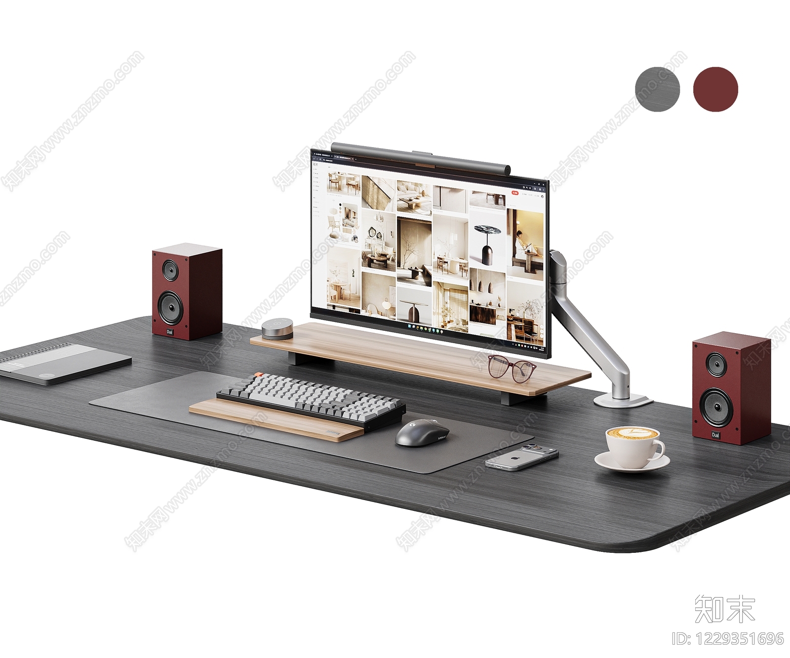 现代简约电脑3D模型渲染效果图