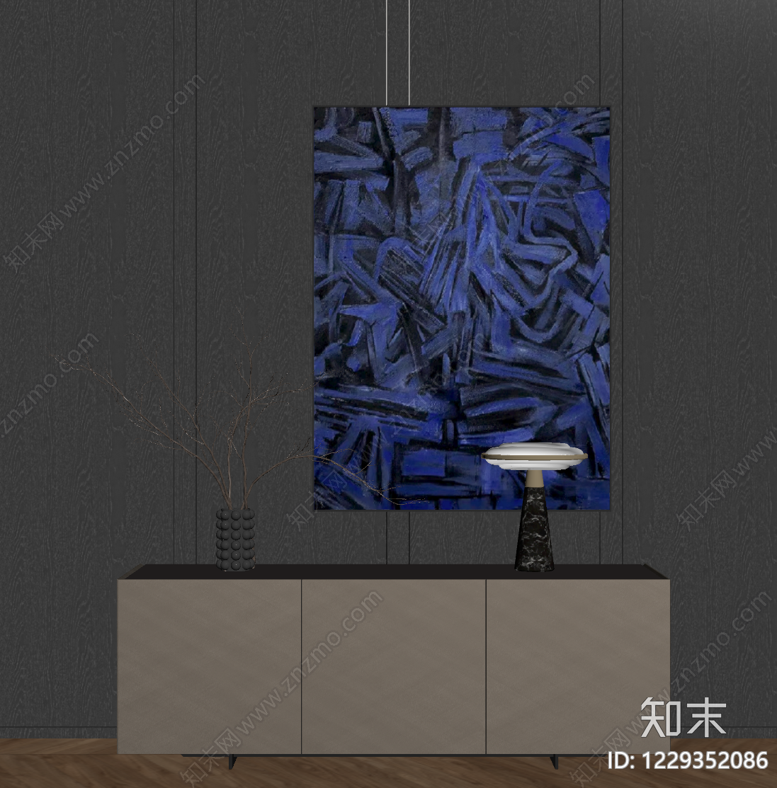 意式极简抽象画SU模型下载【ID:1229352086】