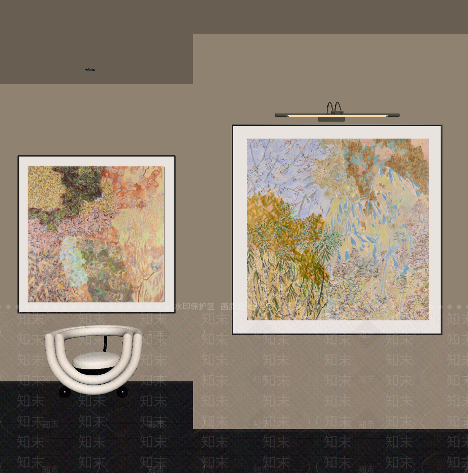现代简约油画SU模型下载【ID:1229352202】