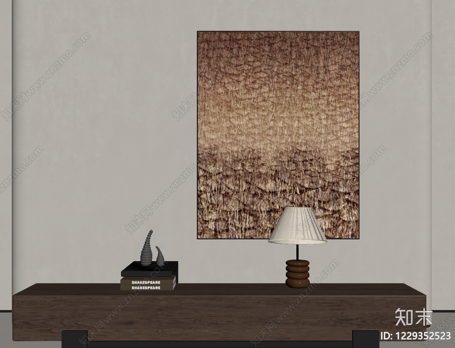 侘寂抽象画SU模型下载【ID:1229352523】