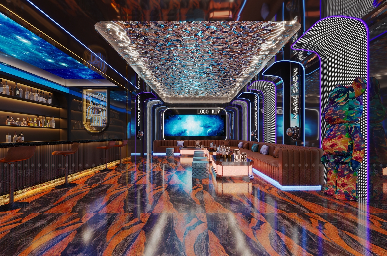 赛博朋克风KTV3D模型下载【ID:1229352925】