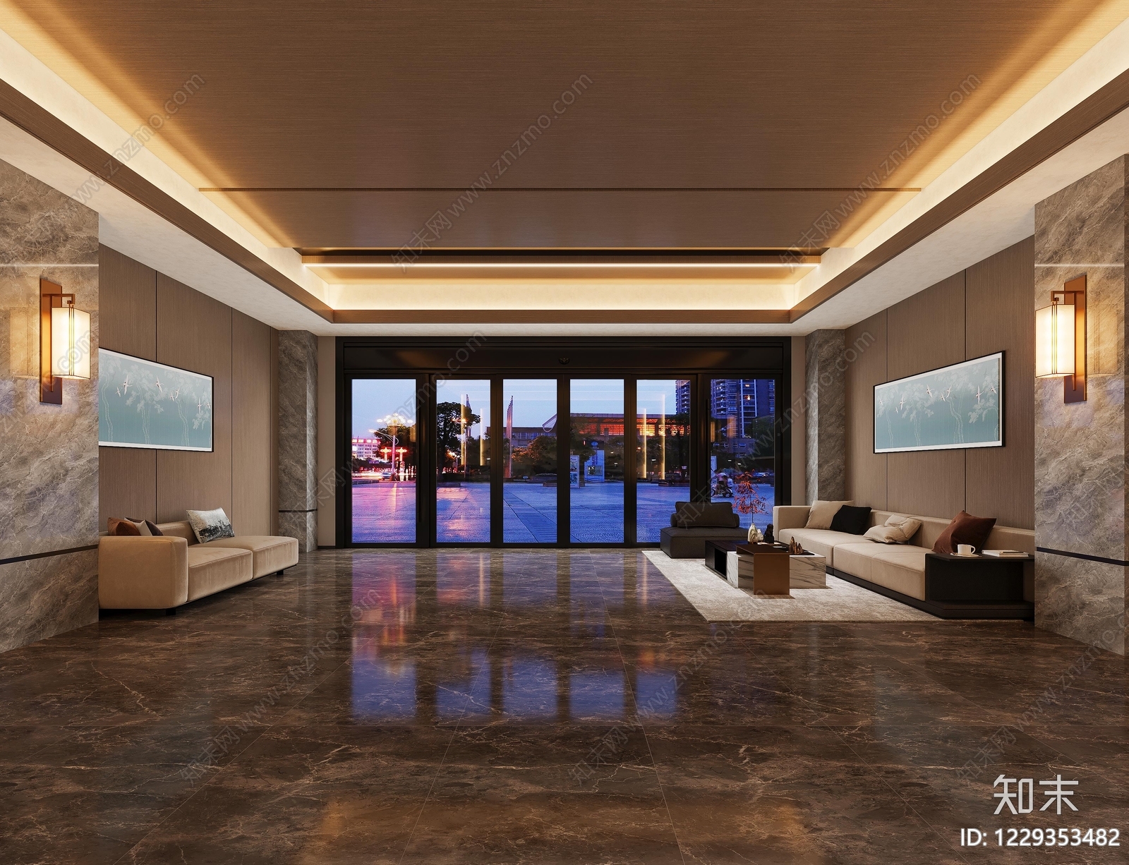 新中式足浴店3D模型下载【ID:1229353482】