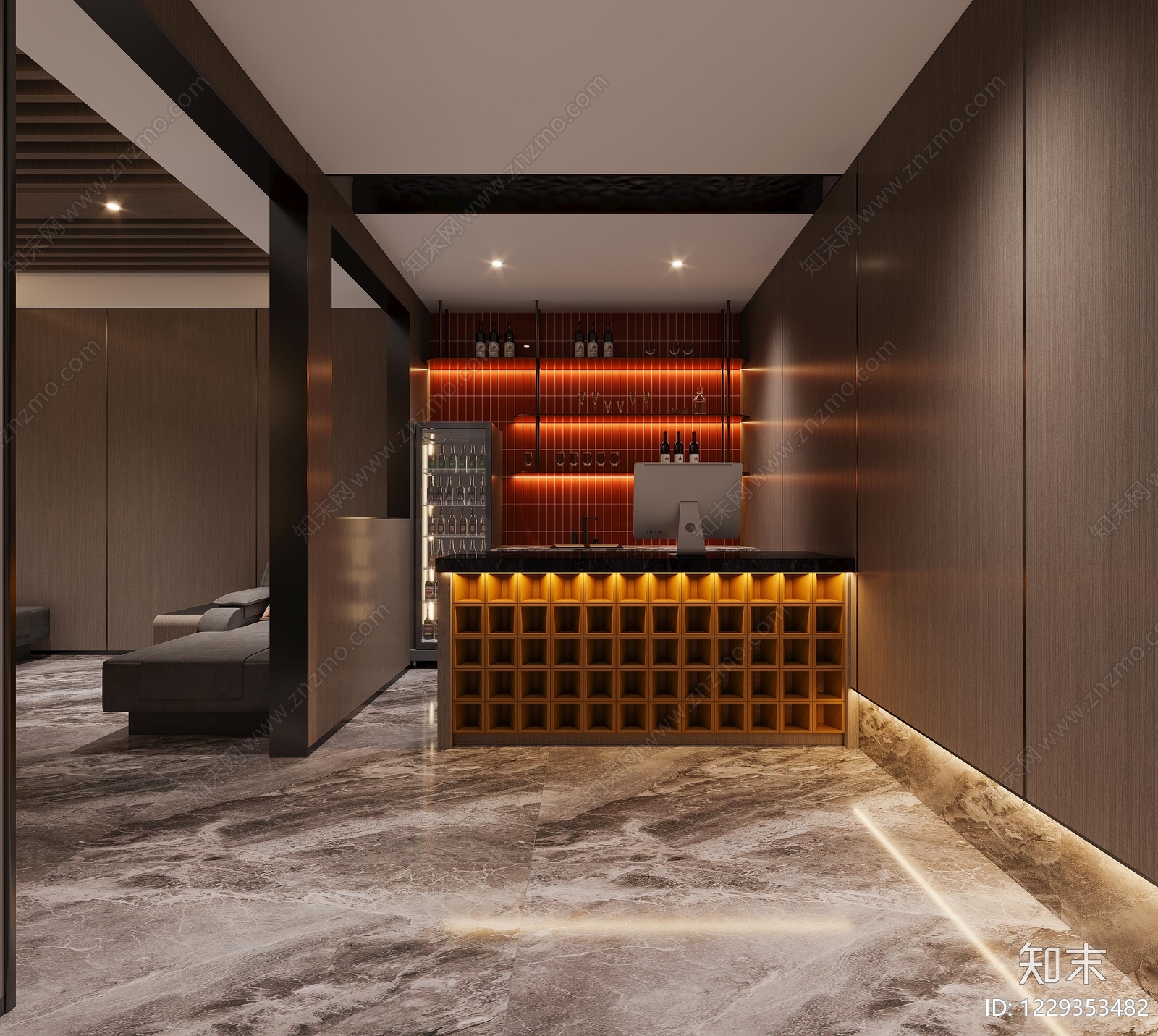 新中式足浴店3D模型下载【ID:1229353482】