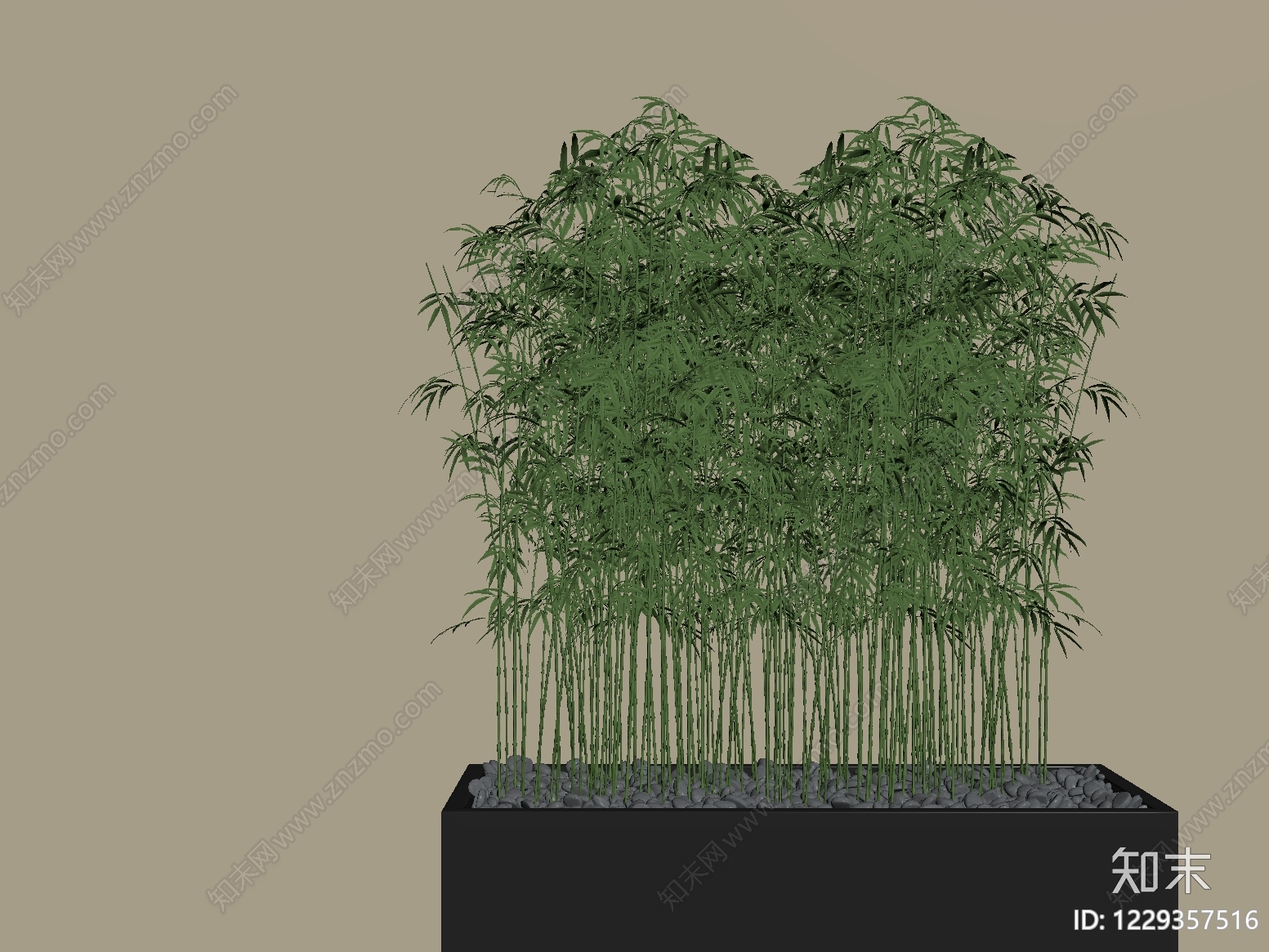 极简竹子SU模型下载【ID:1229357516】