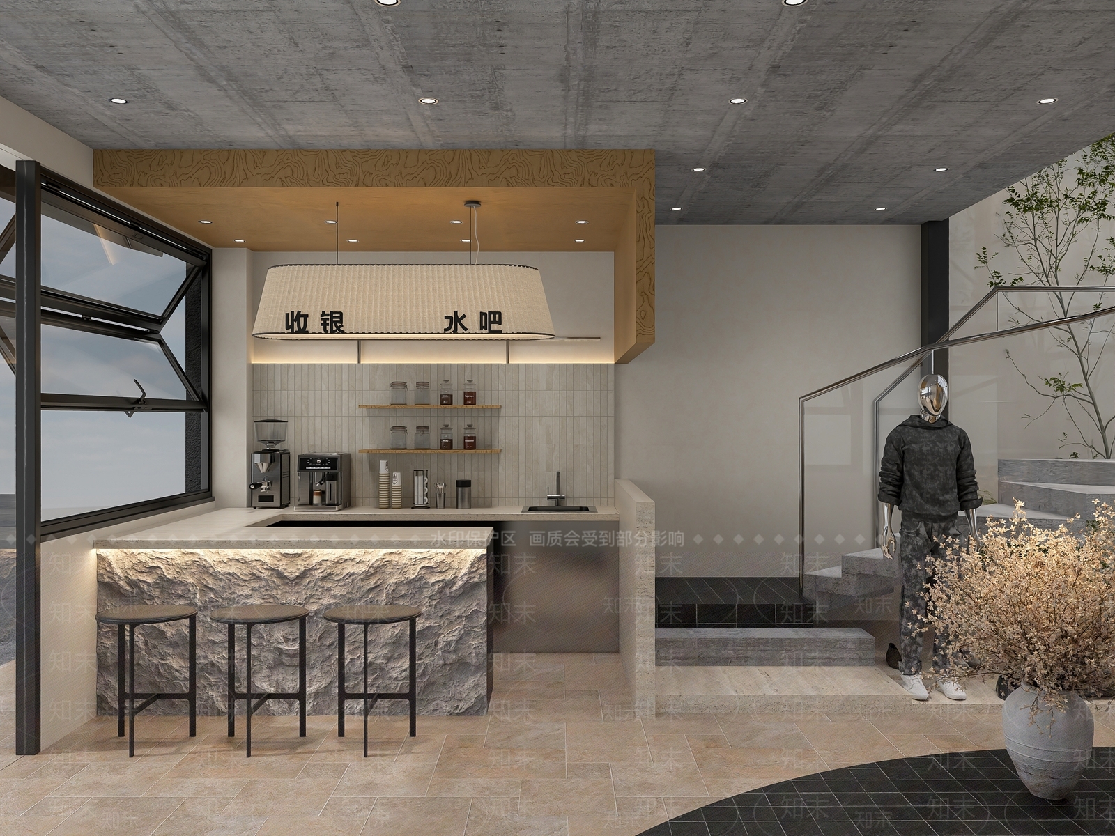 现代简约服装店3D模型下载【ID:1229363828】