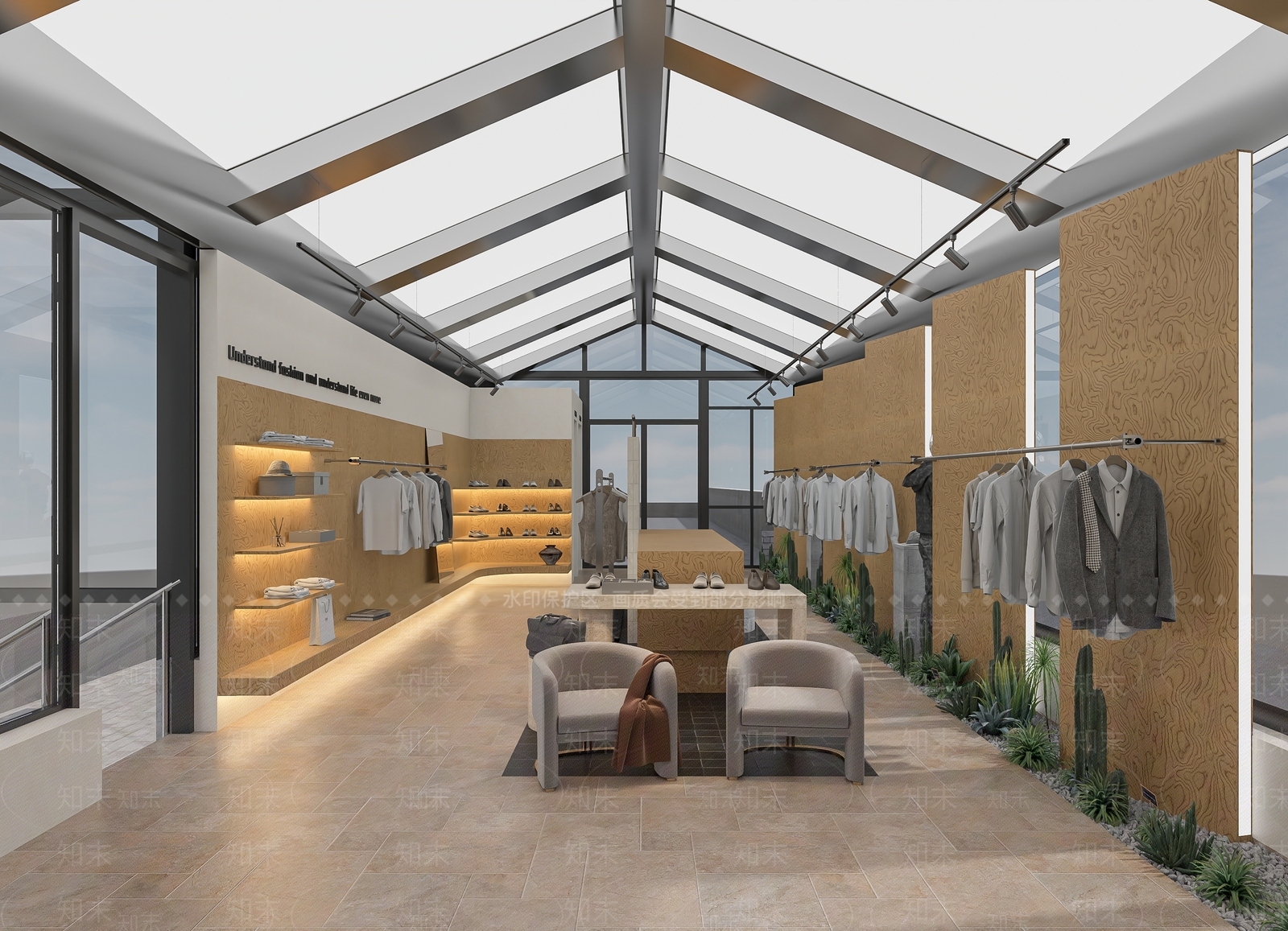 现代简约服装店3D模型下载【ID:1229363828】