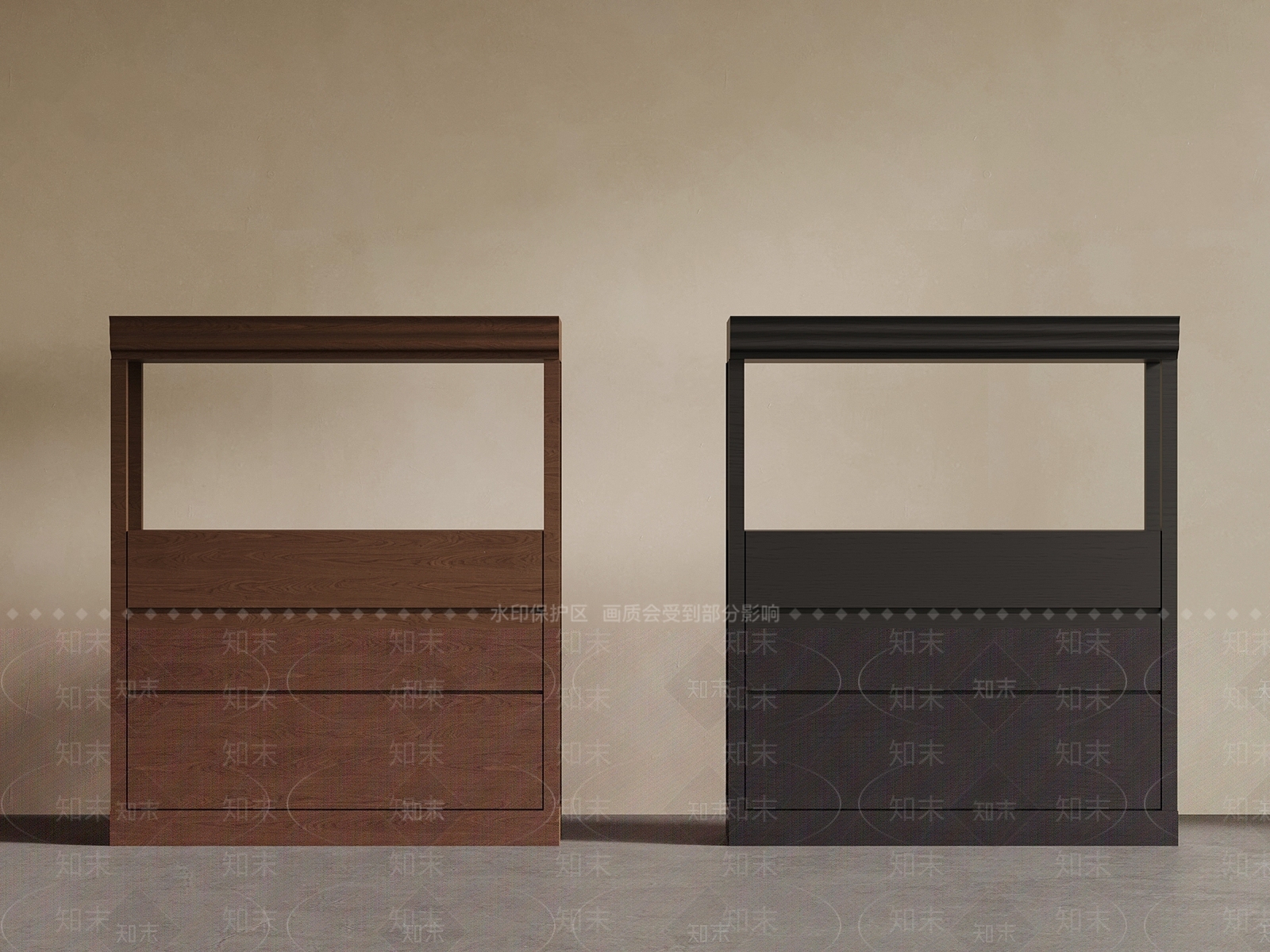 现代简约斗柜3D模型下载【ID:1229375404】