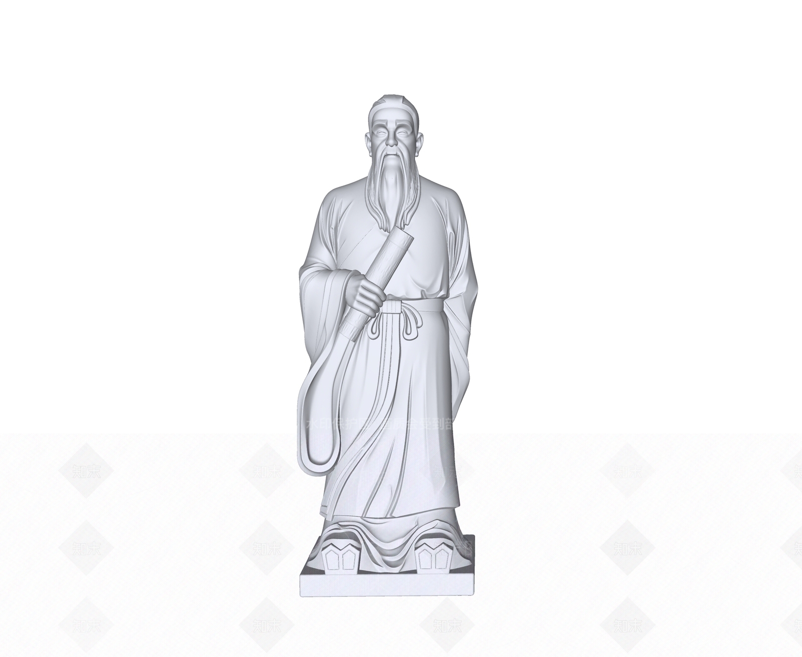 中式雕塑摆件SU模型下载【ID:1229393699】