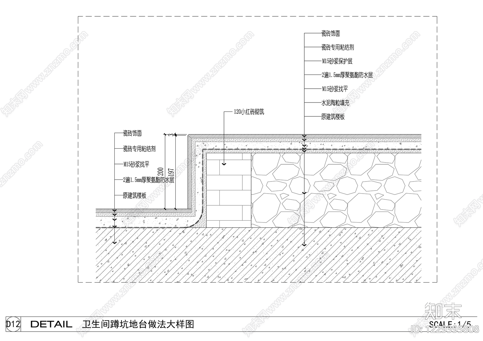 卫生间综合节点CAD图纸