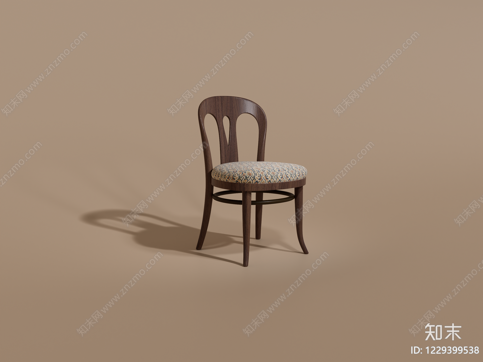复古餐椅SU模型下载【ID:1229399538】
