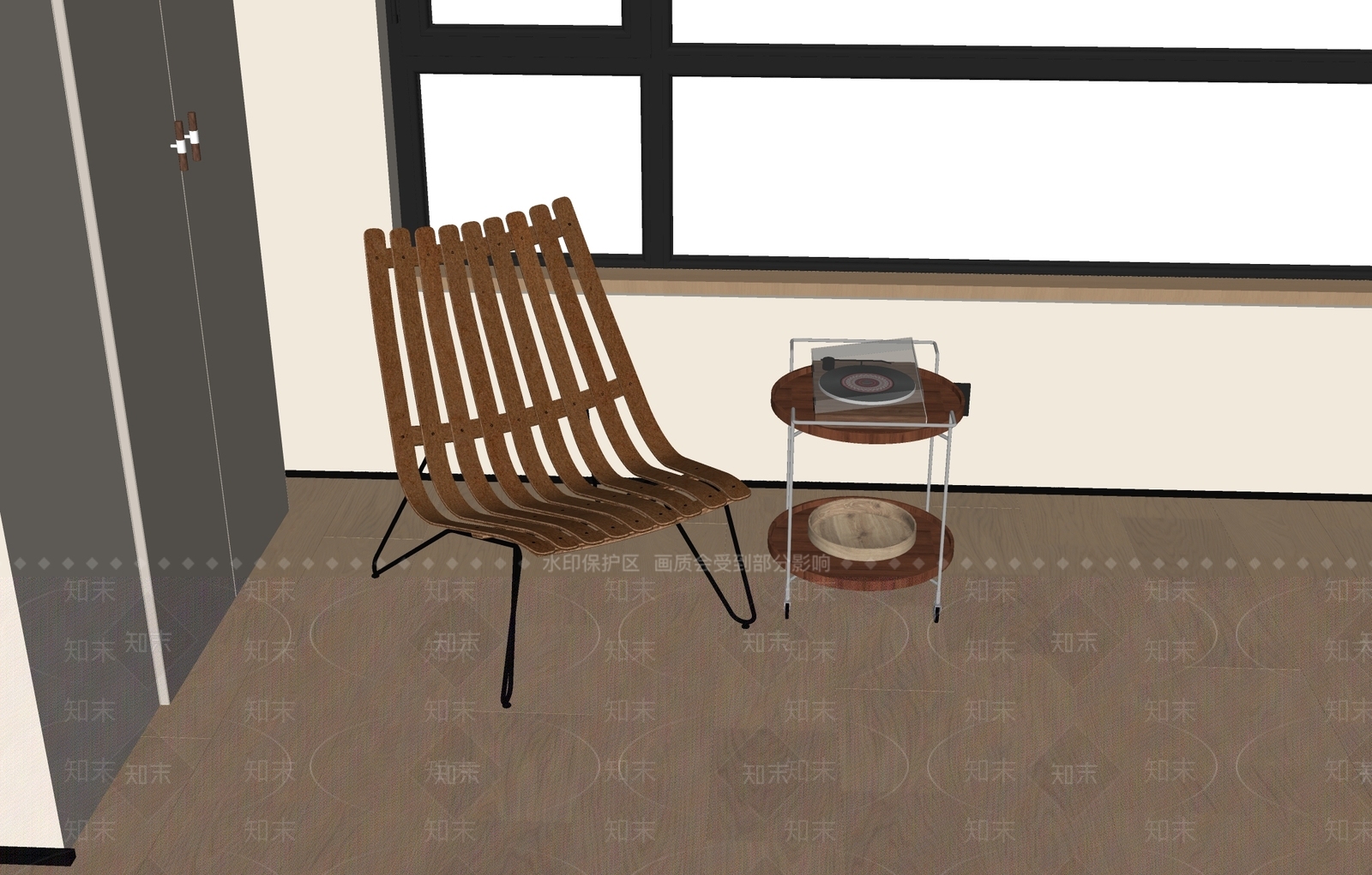 中古风休闲椅SU模型下载【ID:1229402943】
