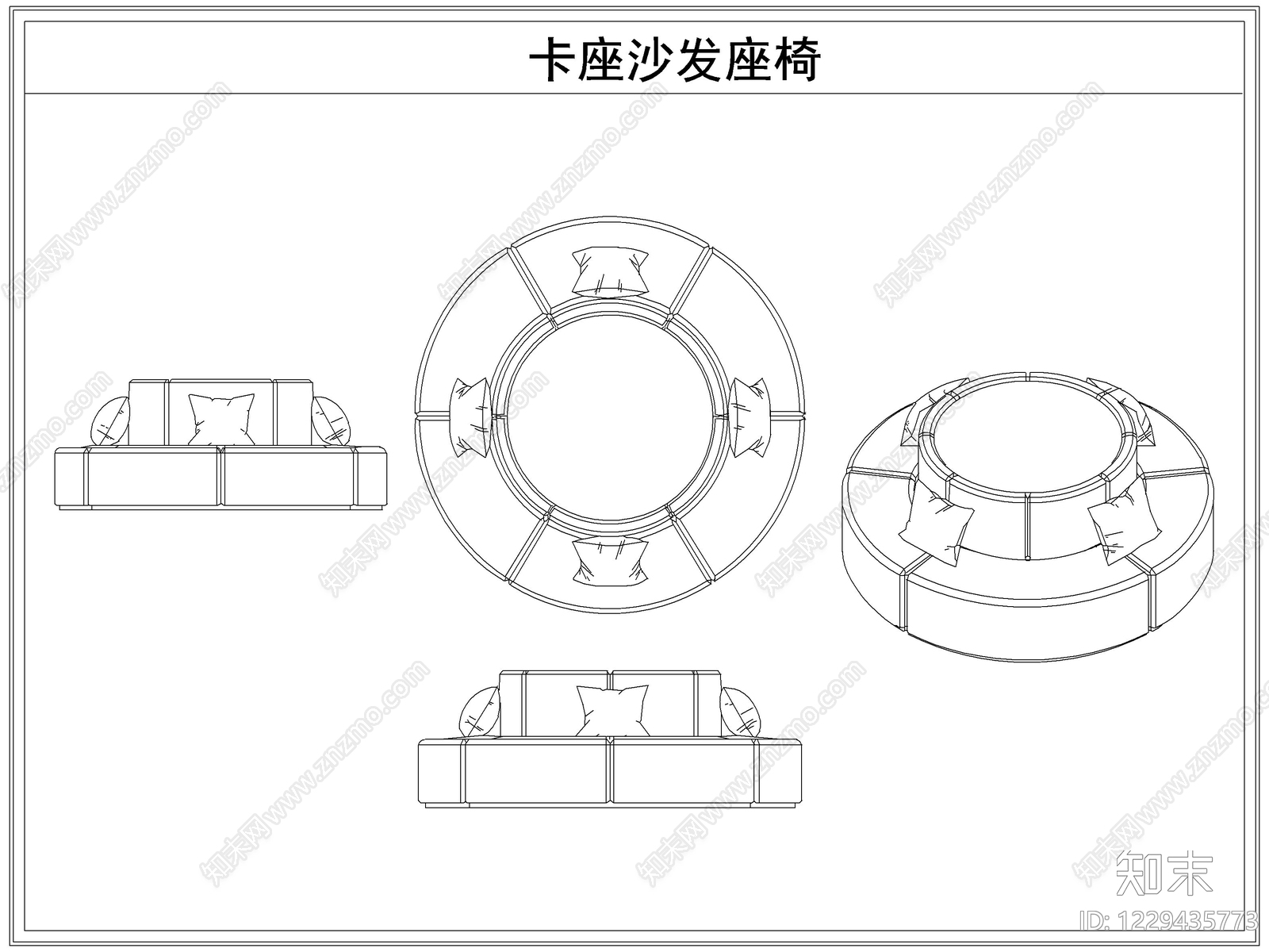 桌椅cad施工图下载【ID:1229435773】