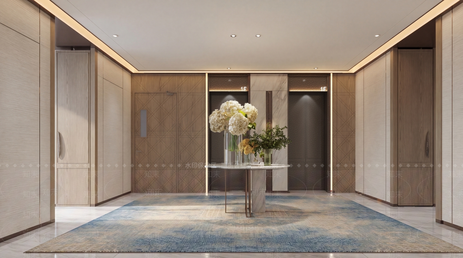 轻奢酒店走廊3D模型下载【ID:1229452109】