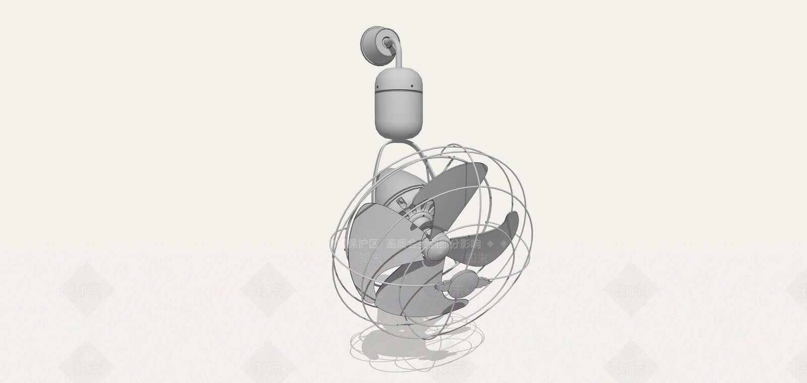 工业风风扇SU模型下载【ID:1229457929】