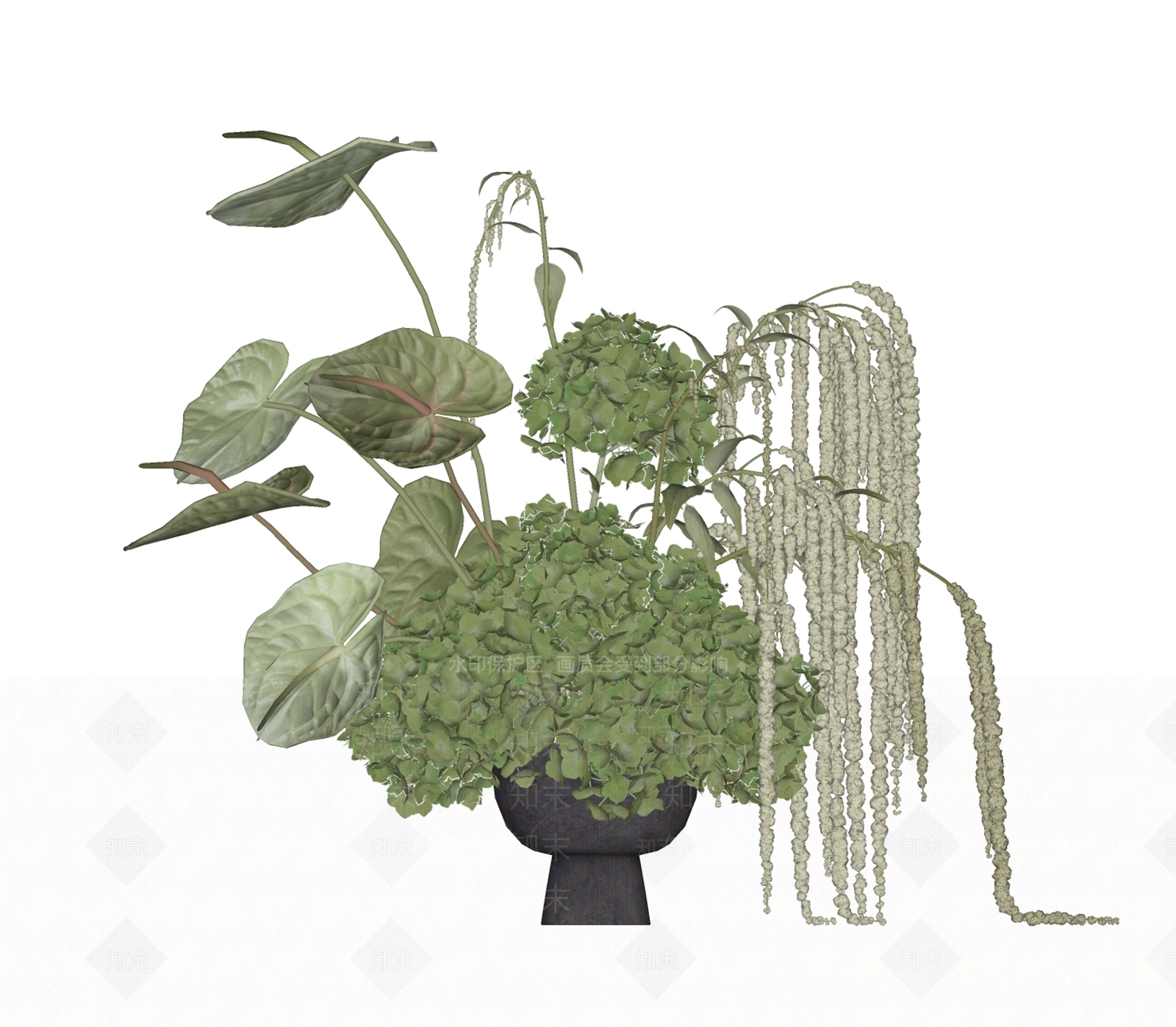 侘寂花艺SU模型下载【ID:1229459949】