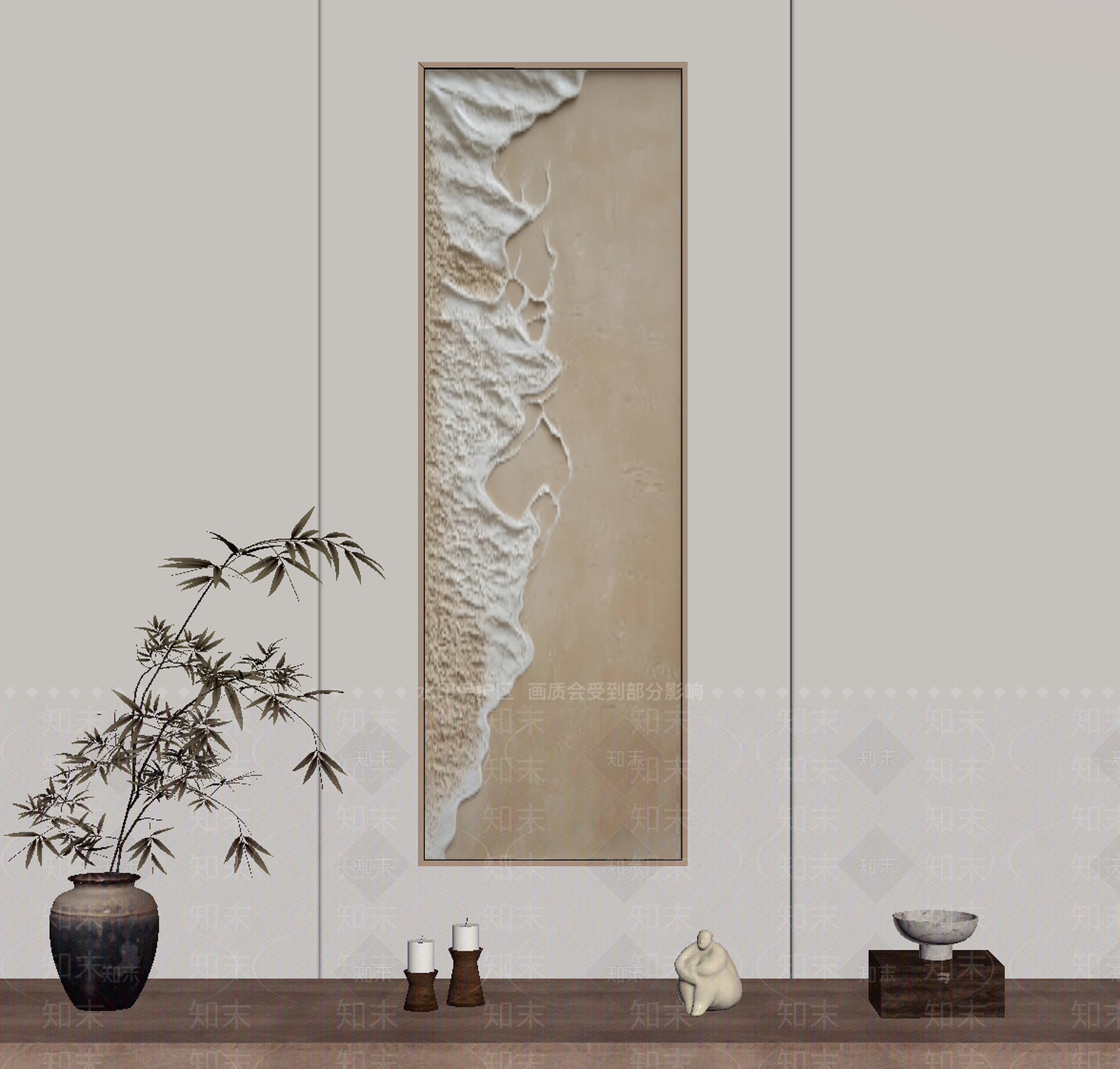 侘寂抽象画SU模型下载【ID:1229461493】