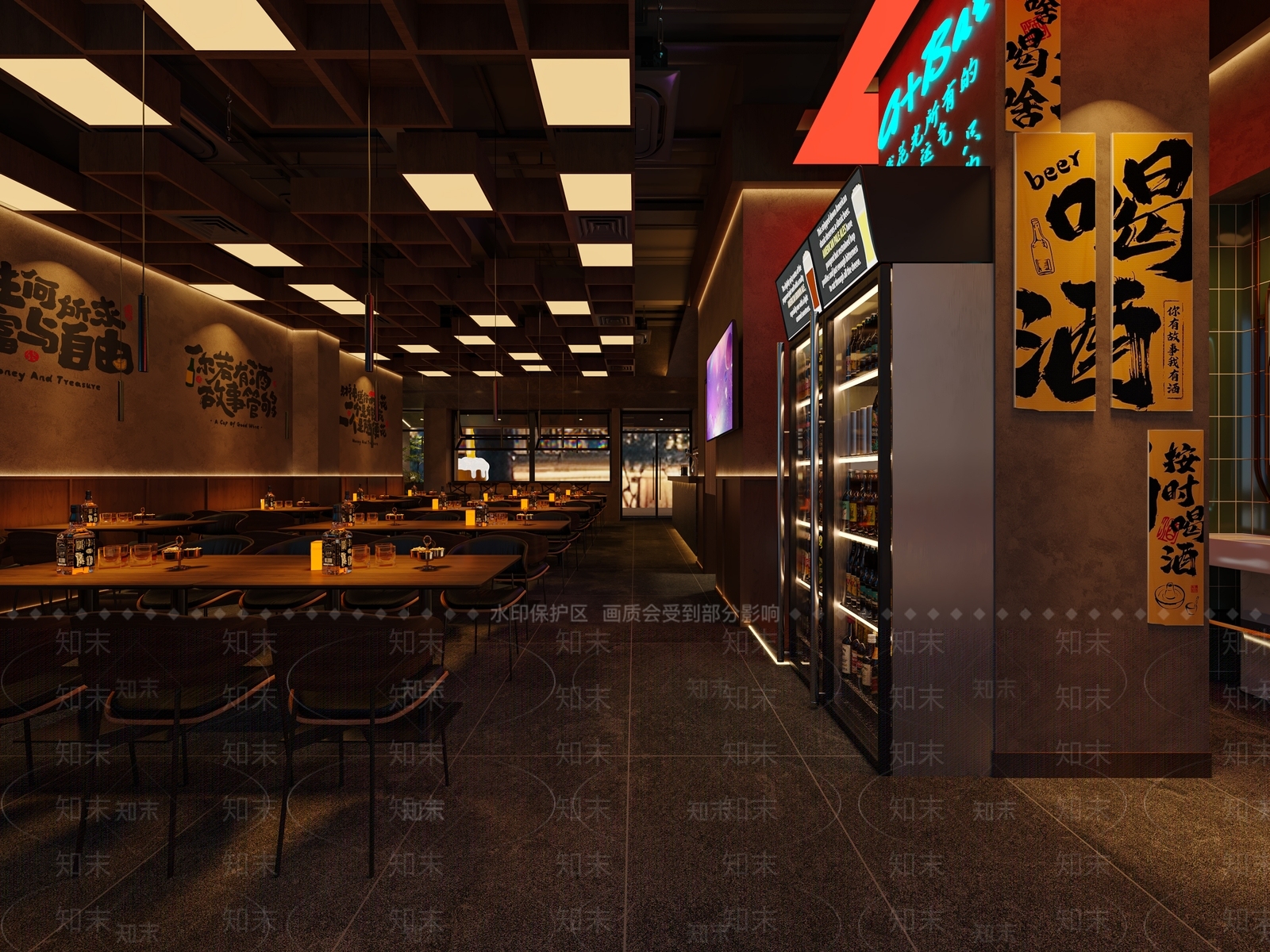 复古工业风酒馆3D模型下载【ID:1229462250】
