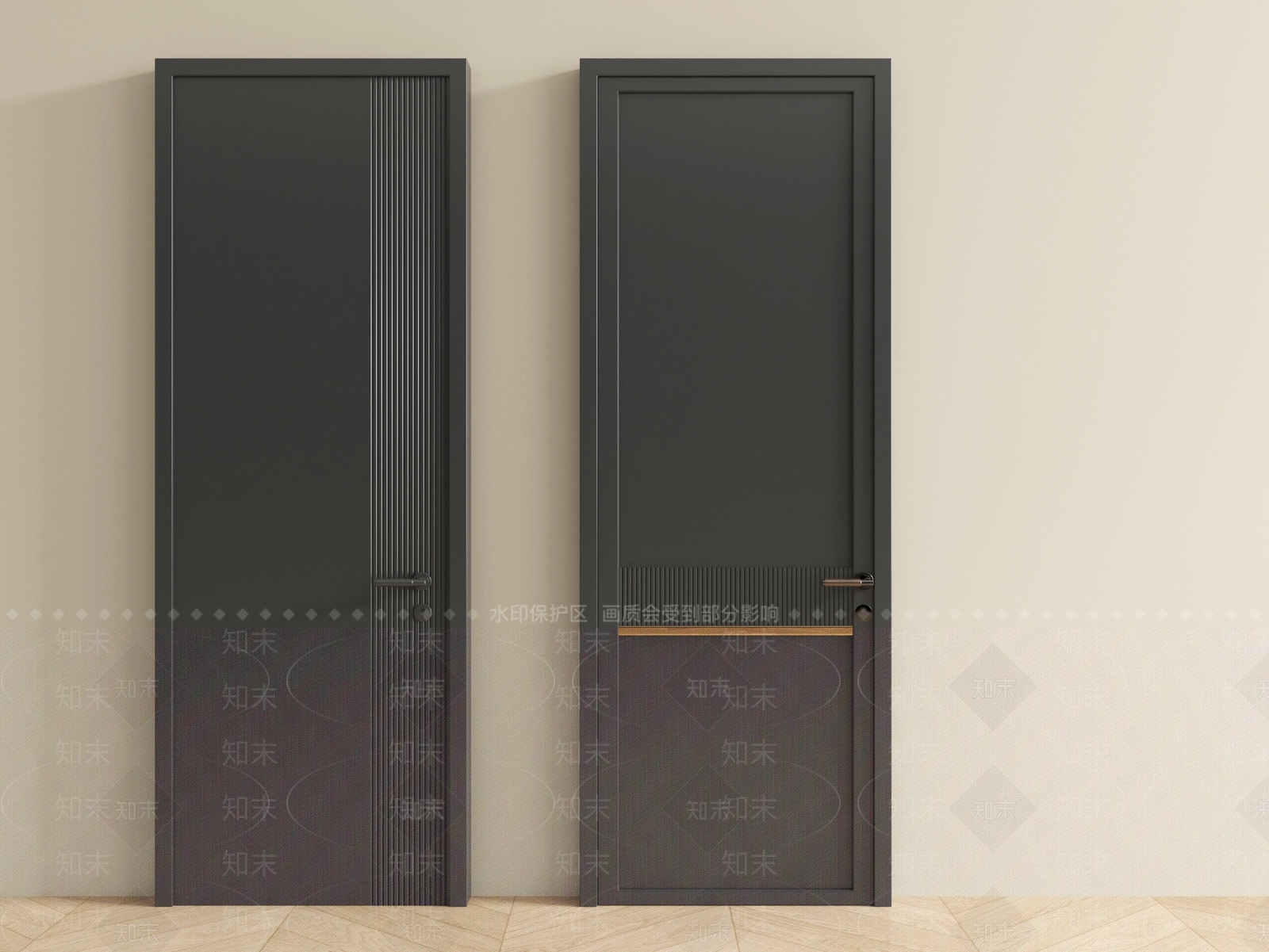 意式极简门组合3D模型下载【ID:1229462029】