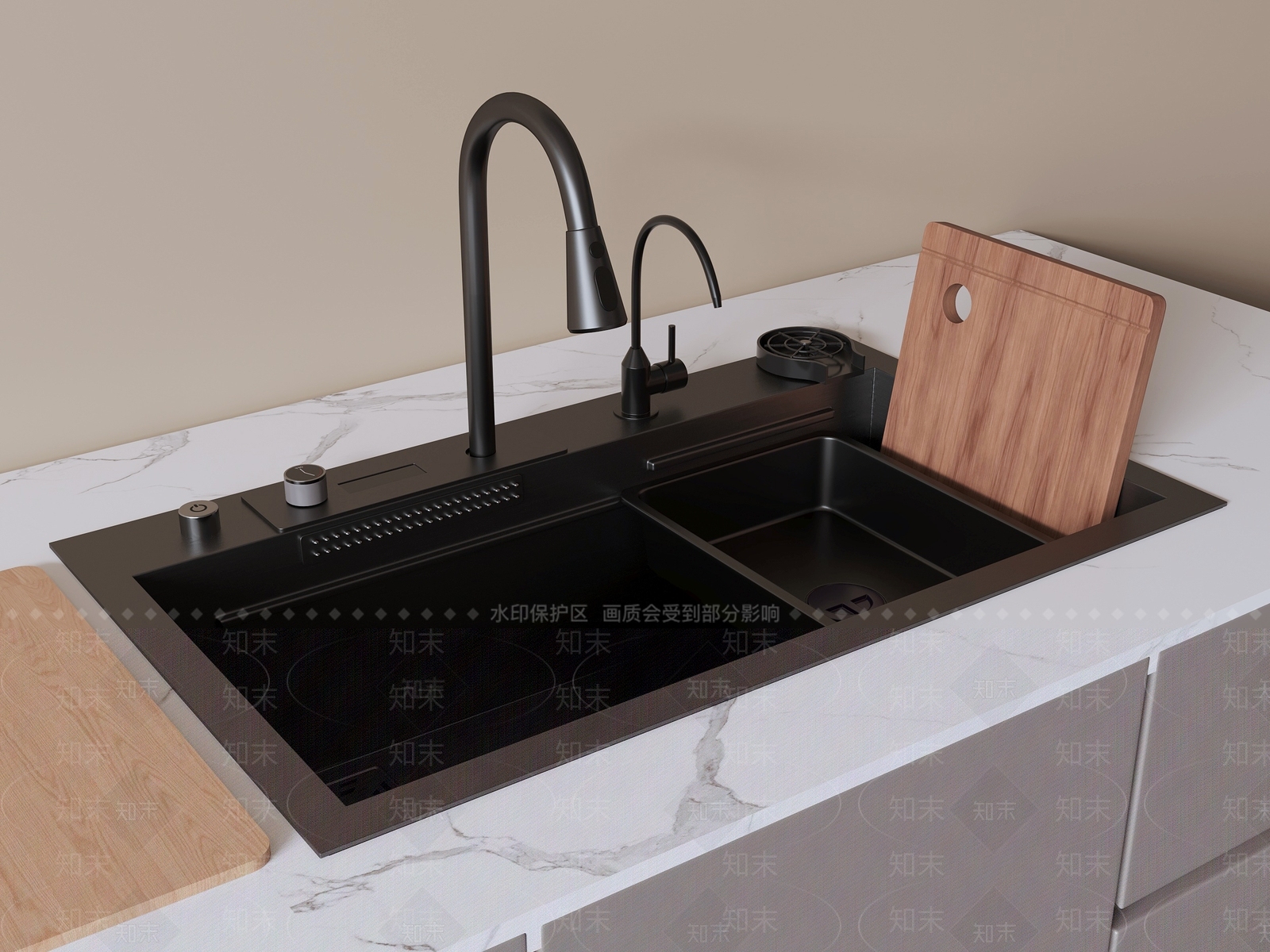 现代简约水槽3D模型下载【ID:1229463553】