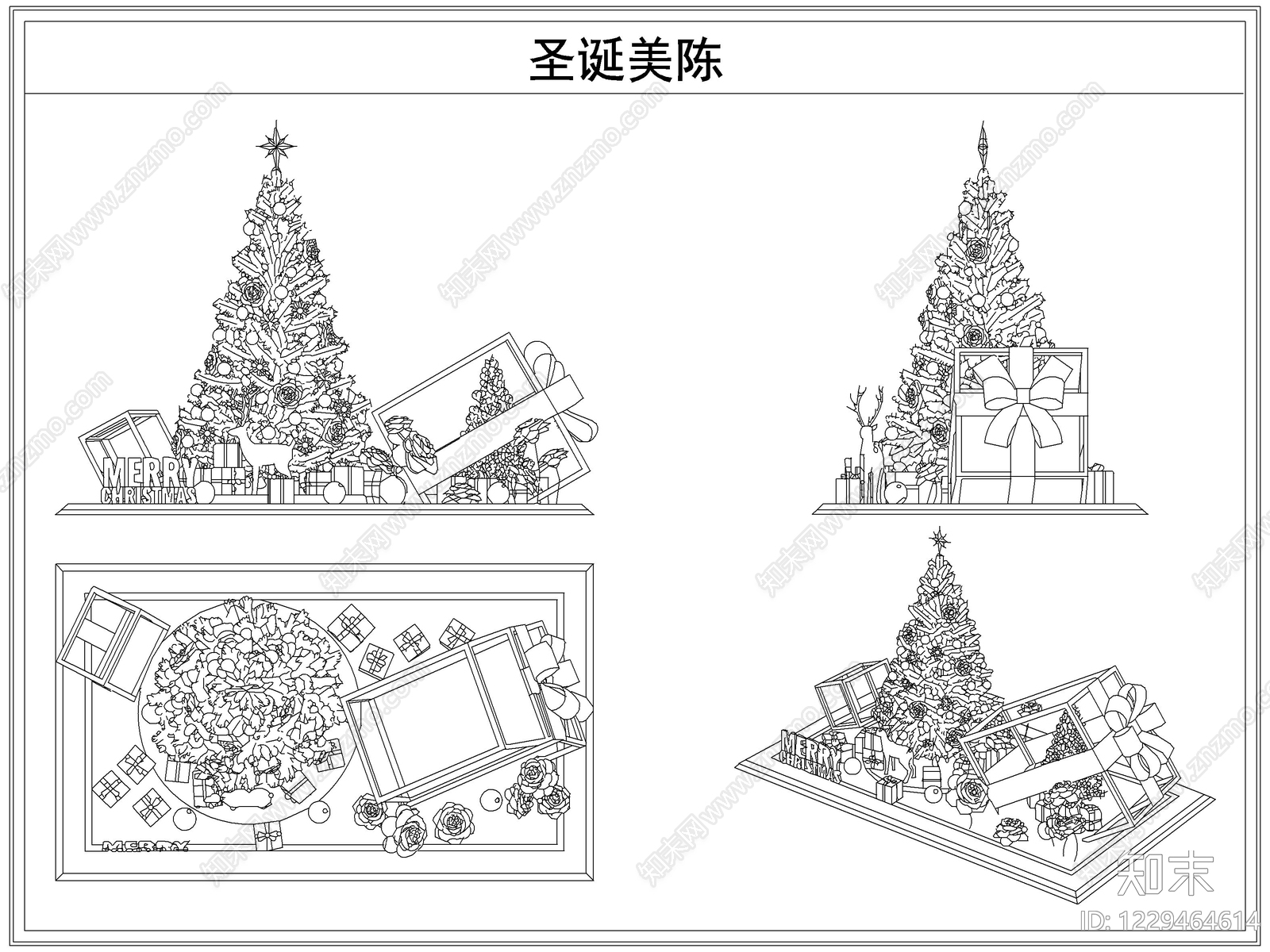 综合软装摆件图库cad施工图下载【ID:1229464614】