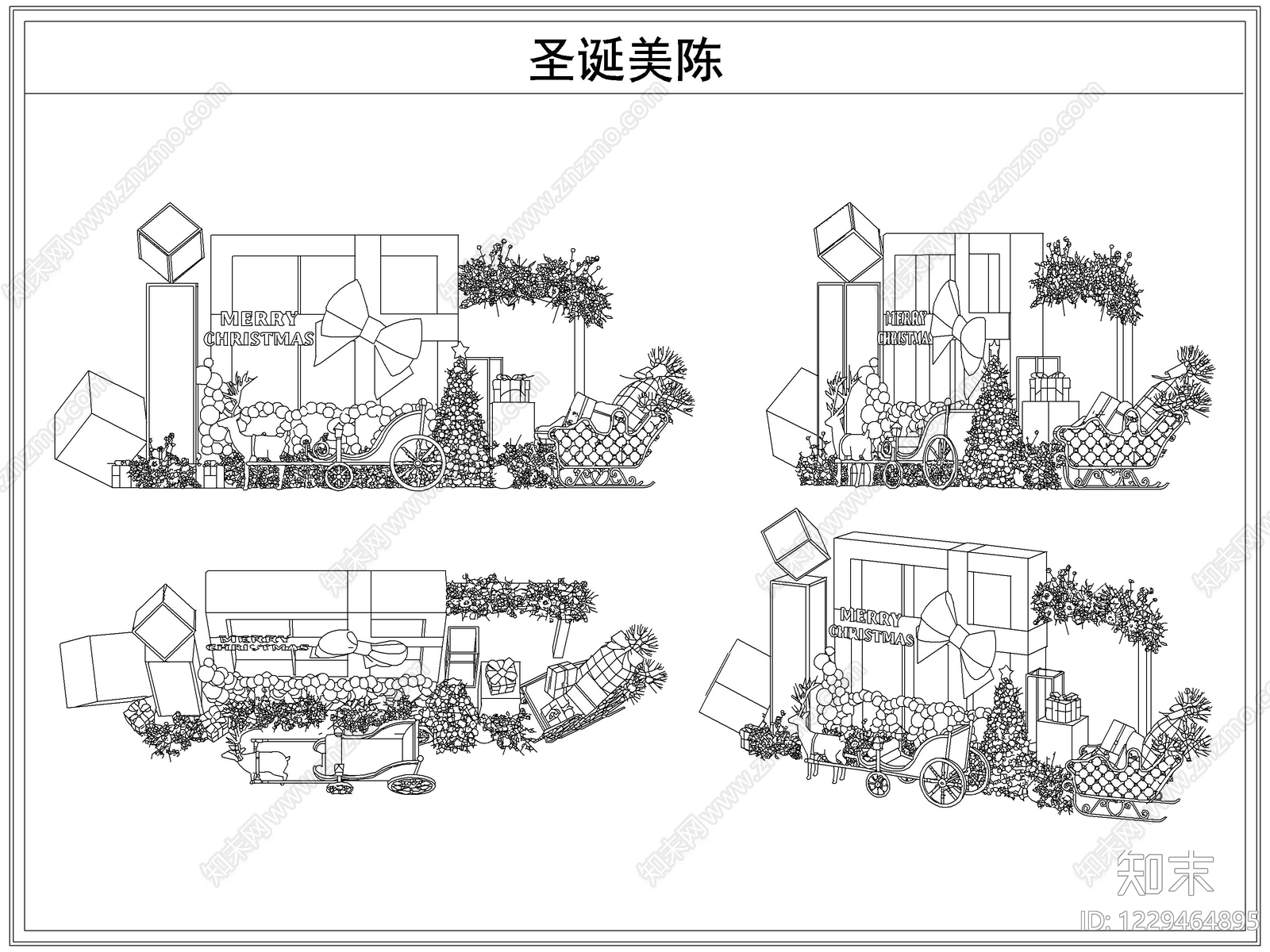综合软装摆件图库cad施工图下载【ID:1229464895】