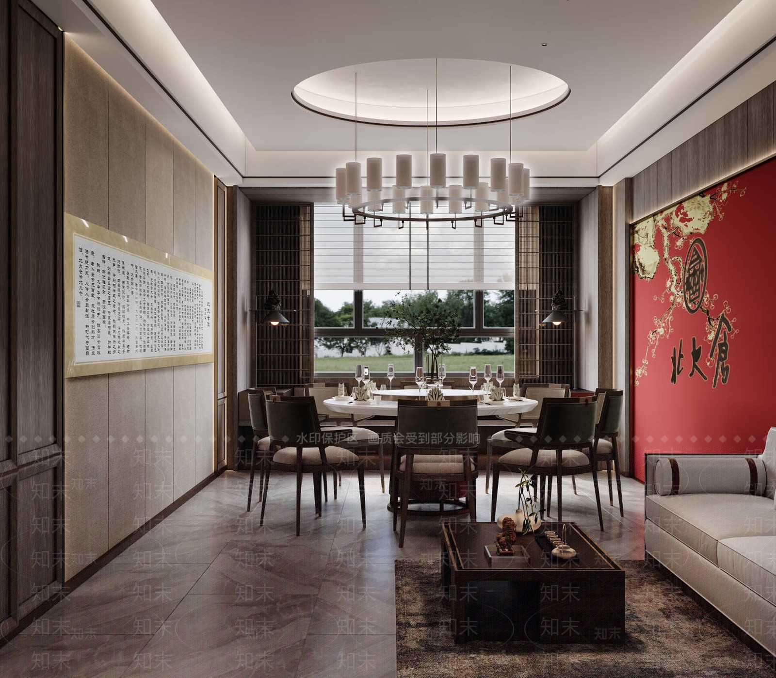 新中式包厢3D模型下载【ID:1229464989】