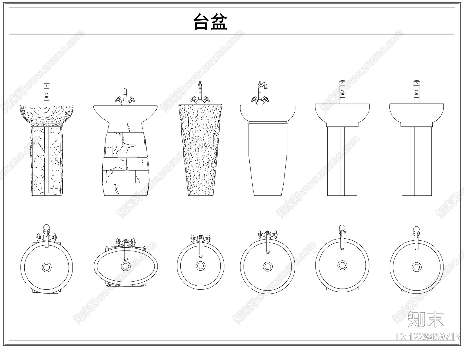 综合厨房卫浴设施CAD图纸