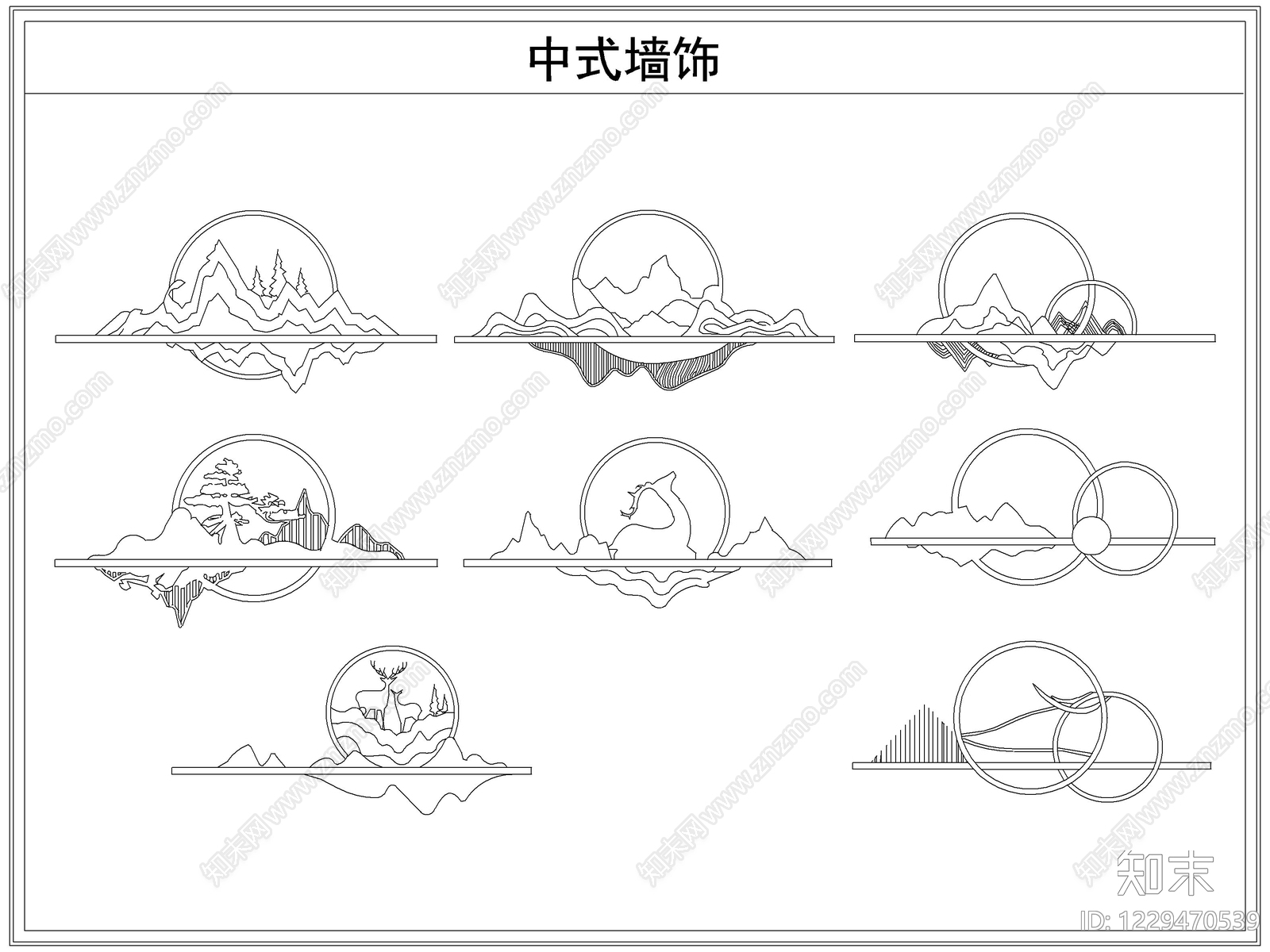 综合软装摆件图库cad施工图下载【ID:1229470539】
