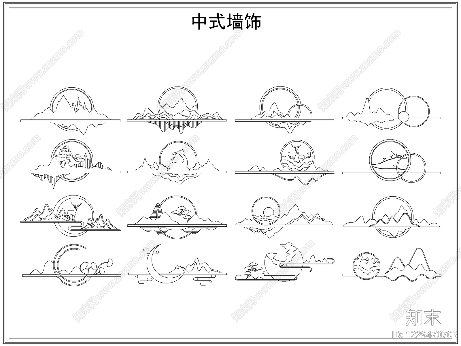 综合软装摆件图库cad施工图下载【ID:1229470705】