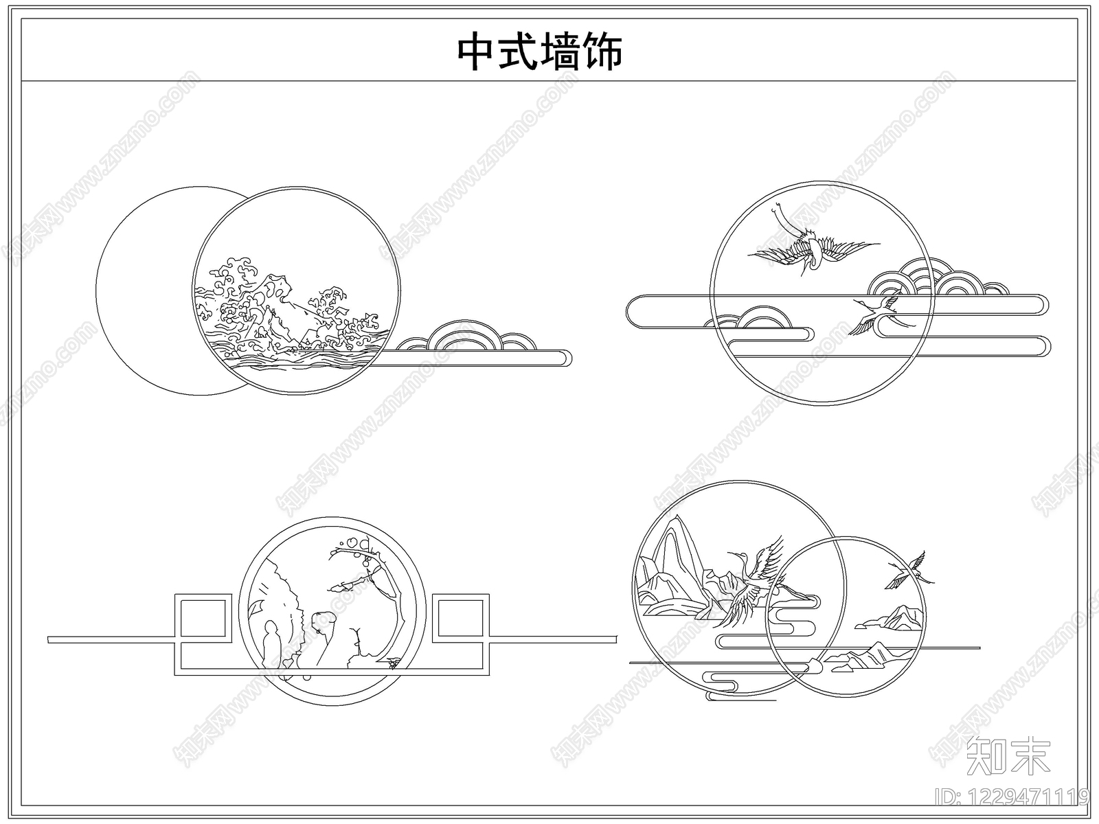 综合软装摆件图库cad施工图下载【ID:1229471119】