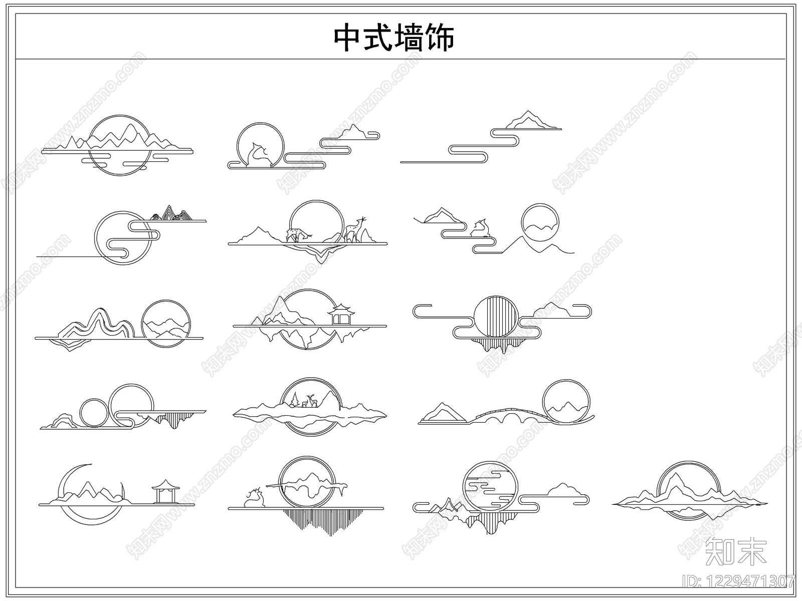 综合软装摆件图库cad施工图下载【ID:1229471307】