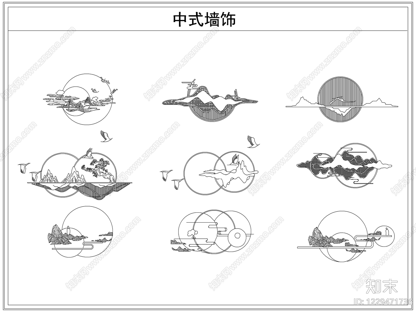 综合软装摆件图库cad施工图下载【ID:1229471736】