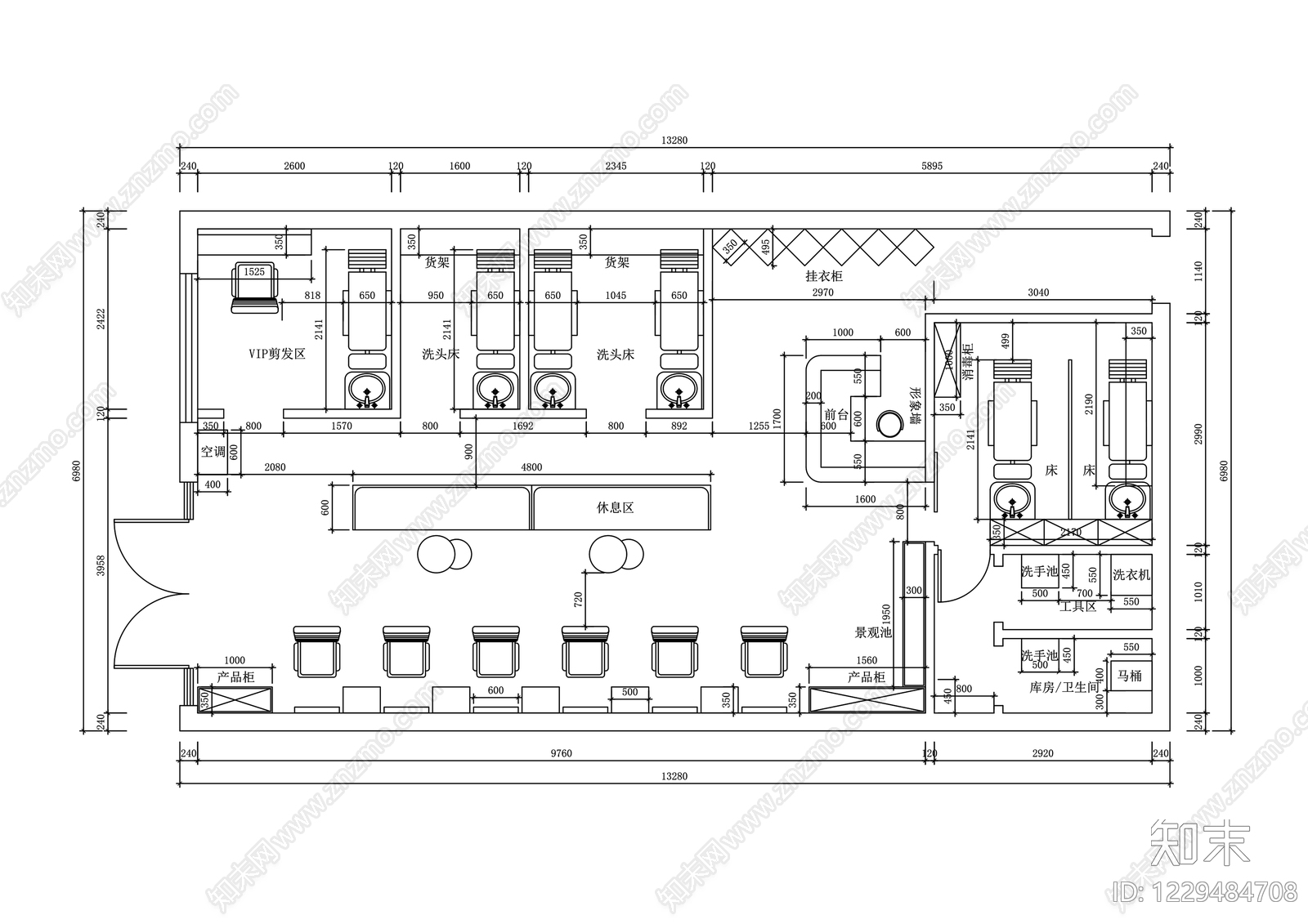 其他商业空间cad施工图下载【ID:1229484708】