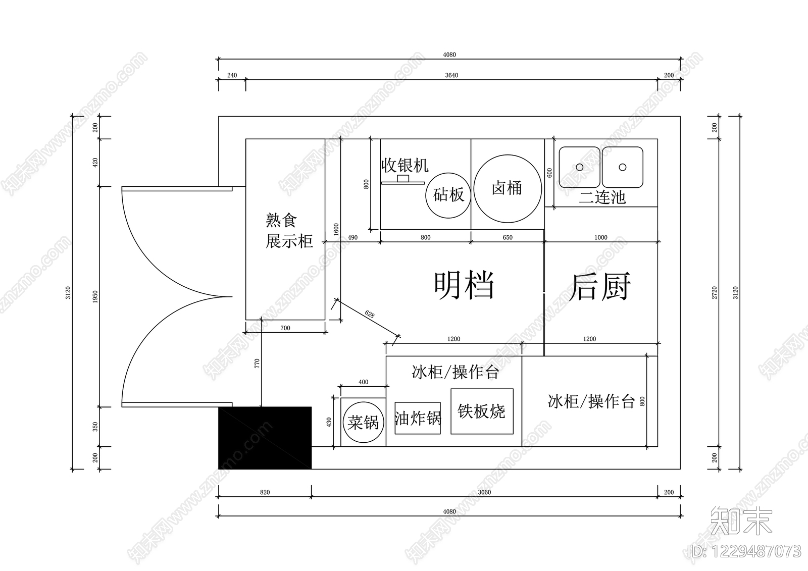 其他餐饮空间cad施工图下载【ID:1229487073】