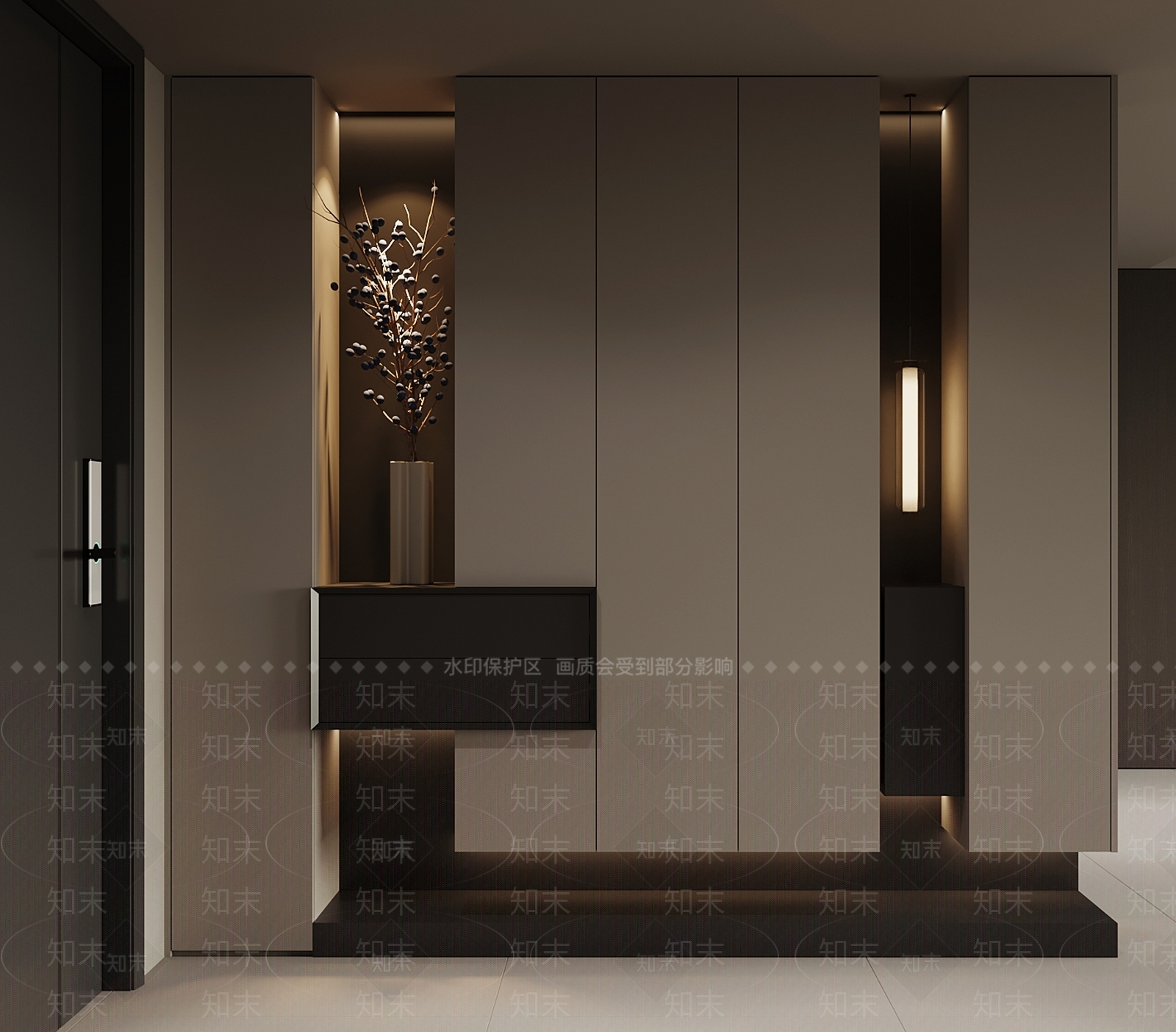 意式极简玄关3D模型下载【ID:1229487432】