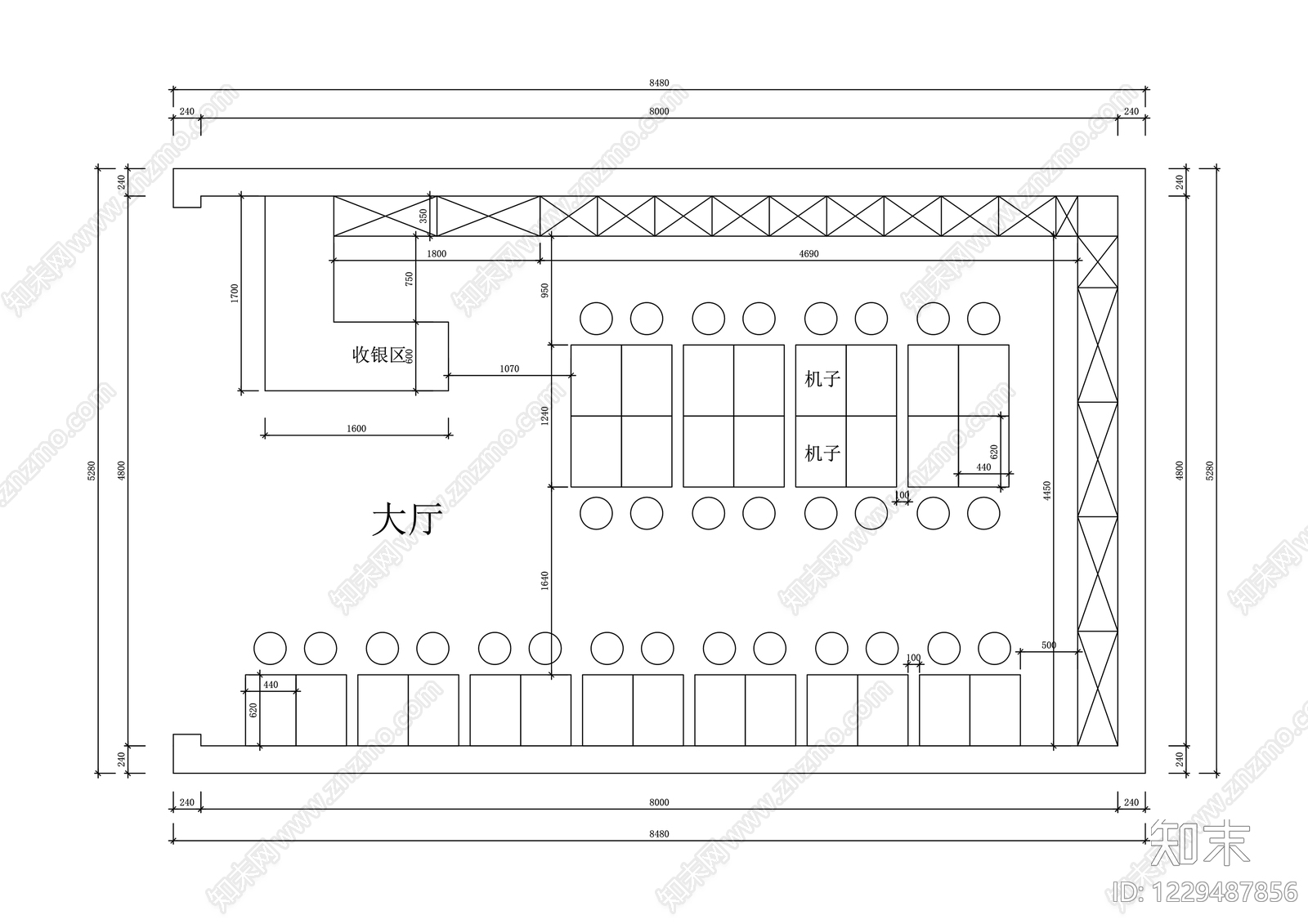 其他商业空间cad施工图下载【ID:1229487856】