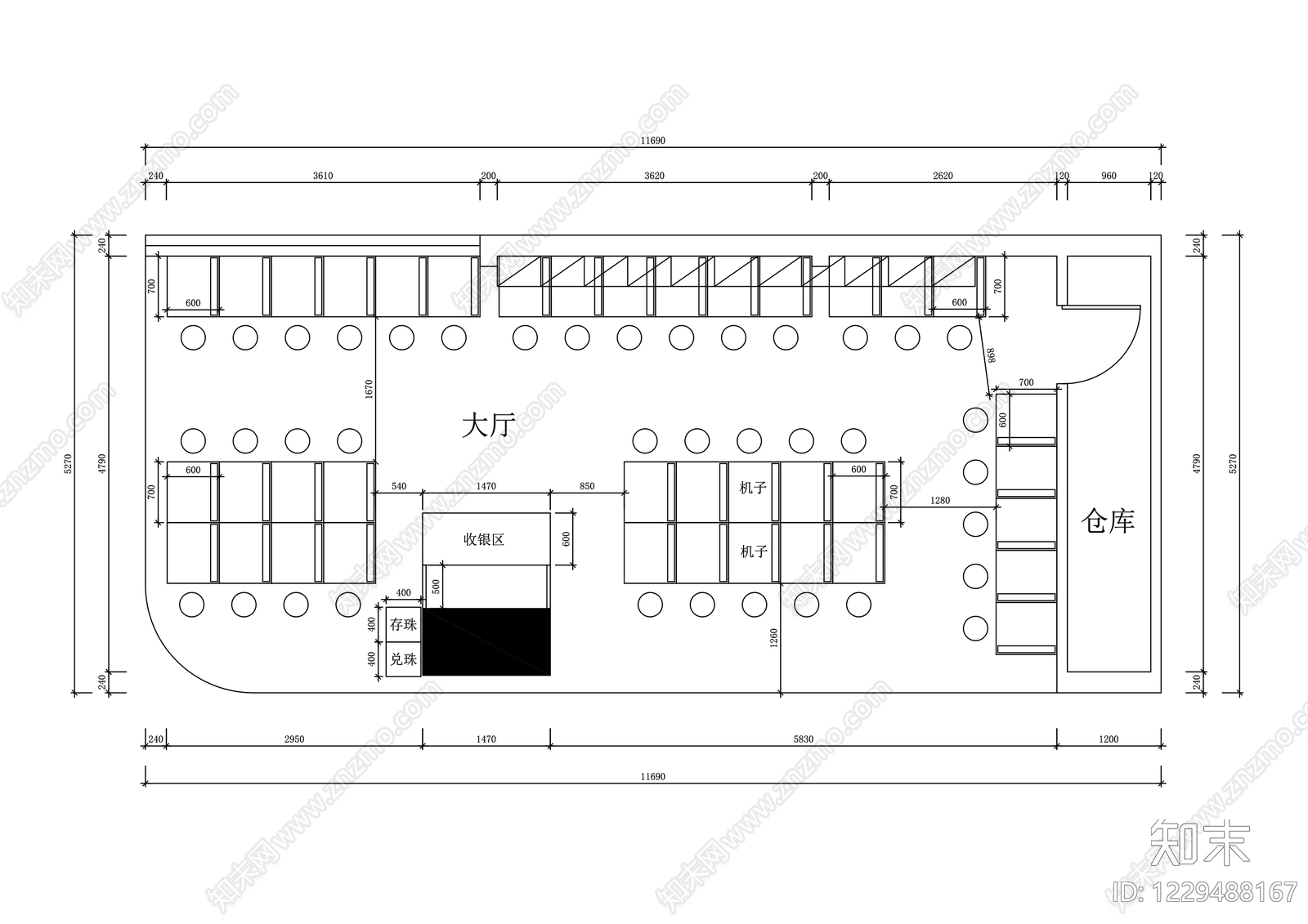 其他商业空间cad施工图下载【ID:1229488167】